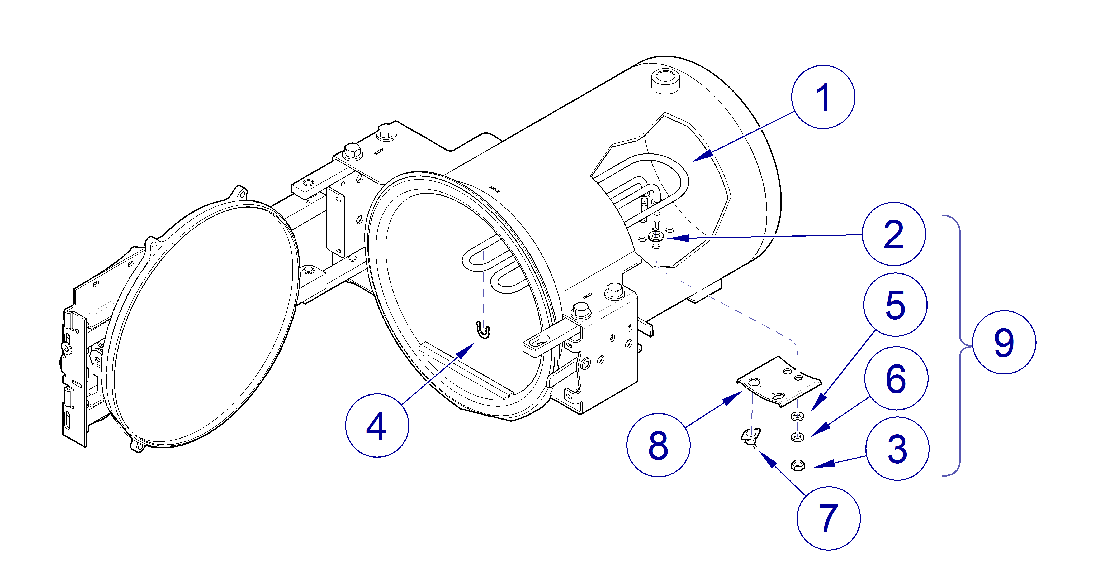 M9/D and M11/D -020 thru -022 Heating Element / Hi-Limit Thermostats