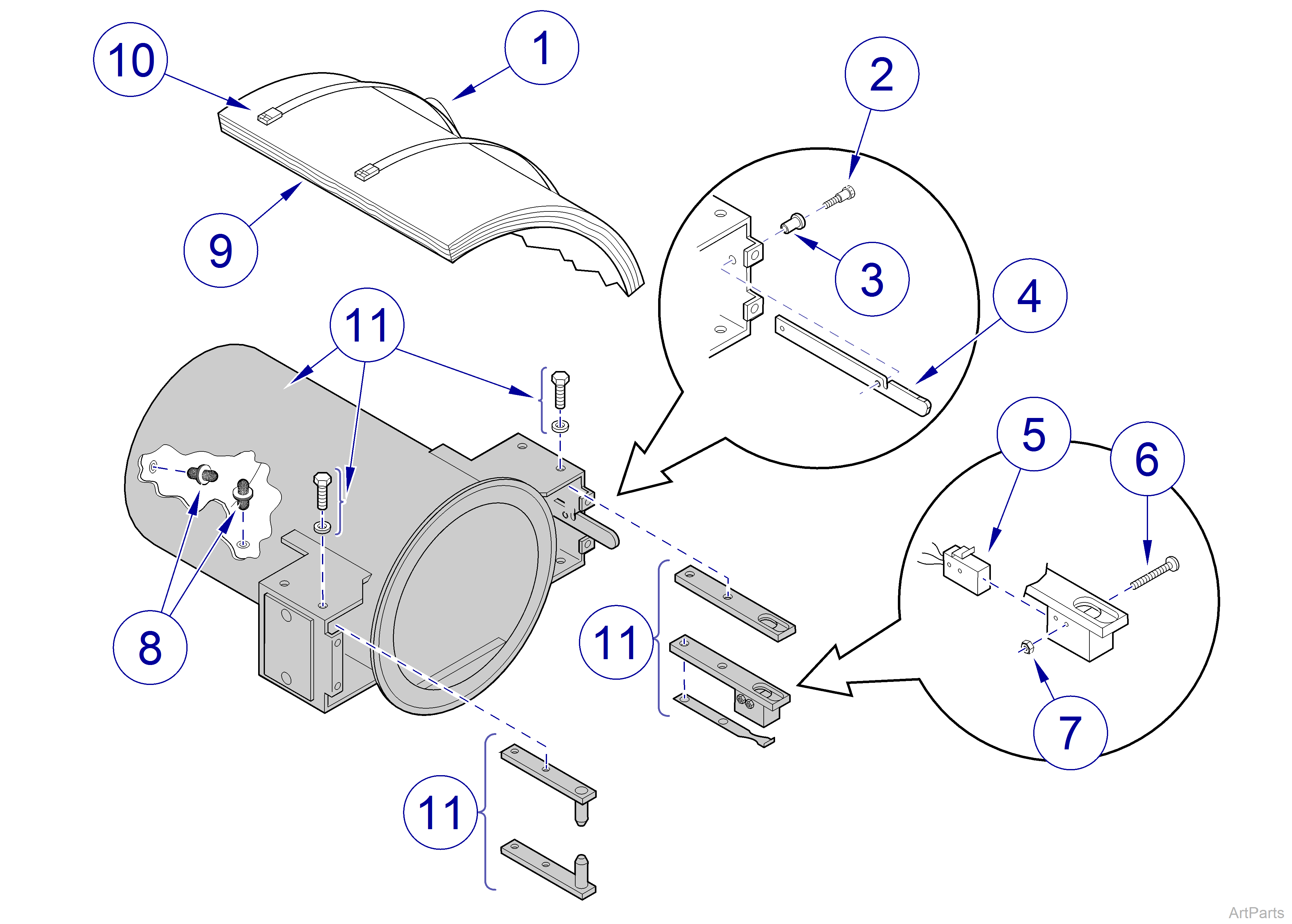 M9/M11 -033 / -034 Chamber/ Door Latch