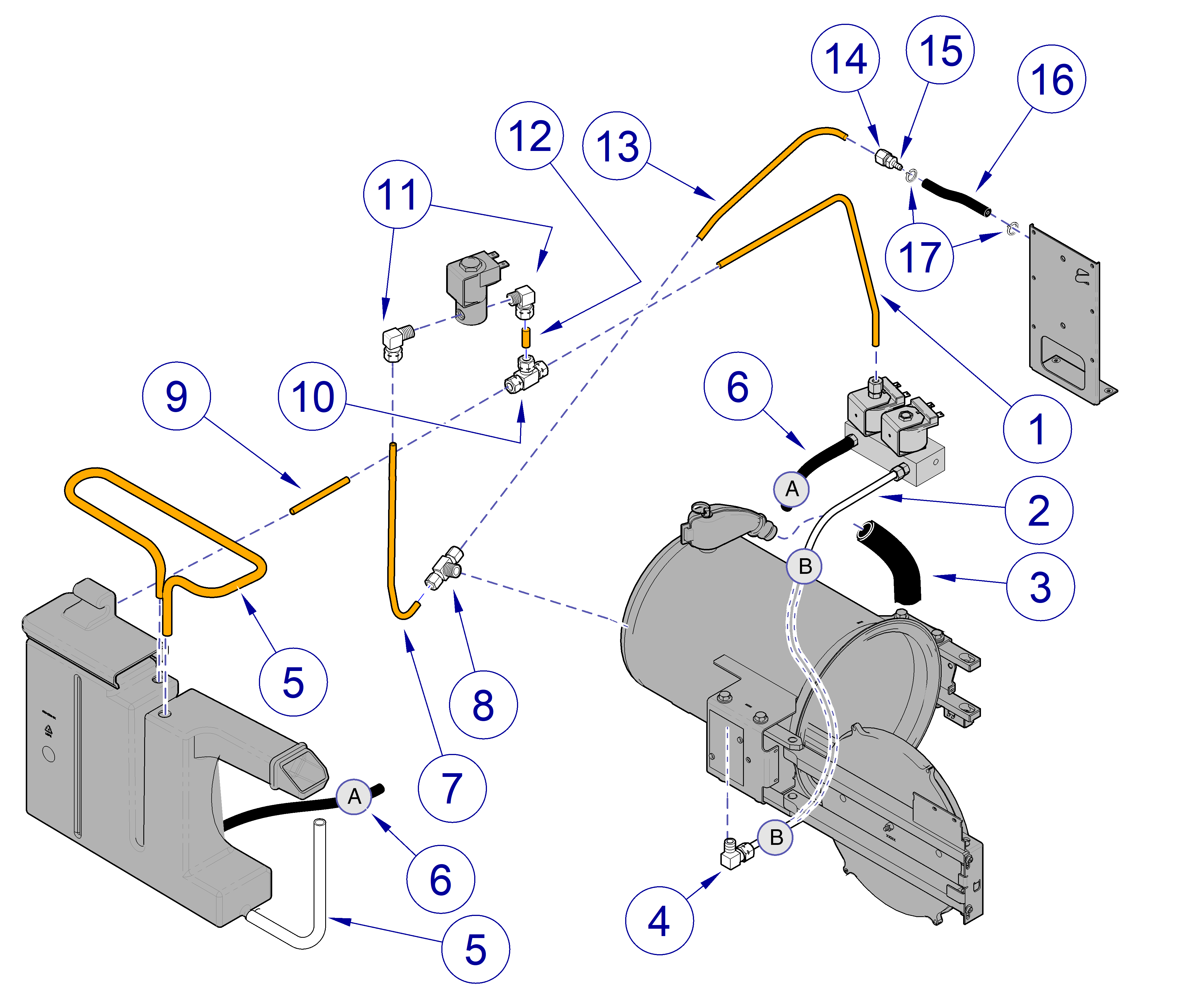 M9/M11 Sterilizer -043 Tubing / Fittings