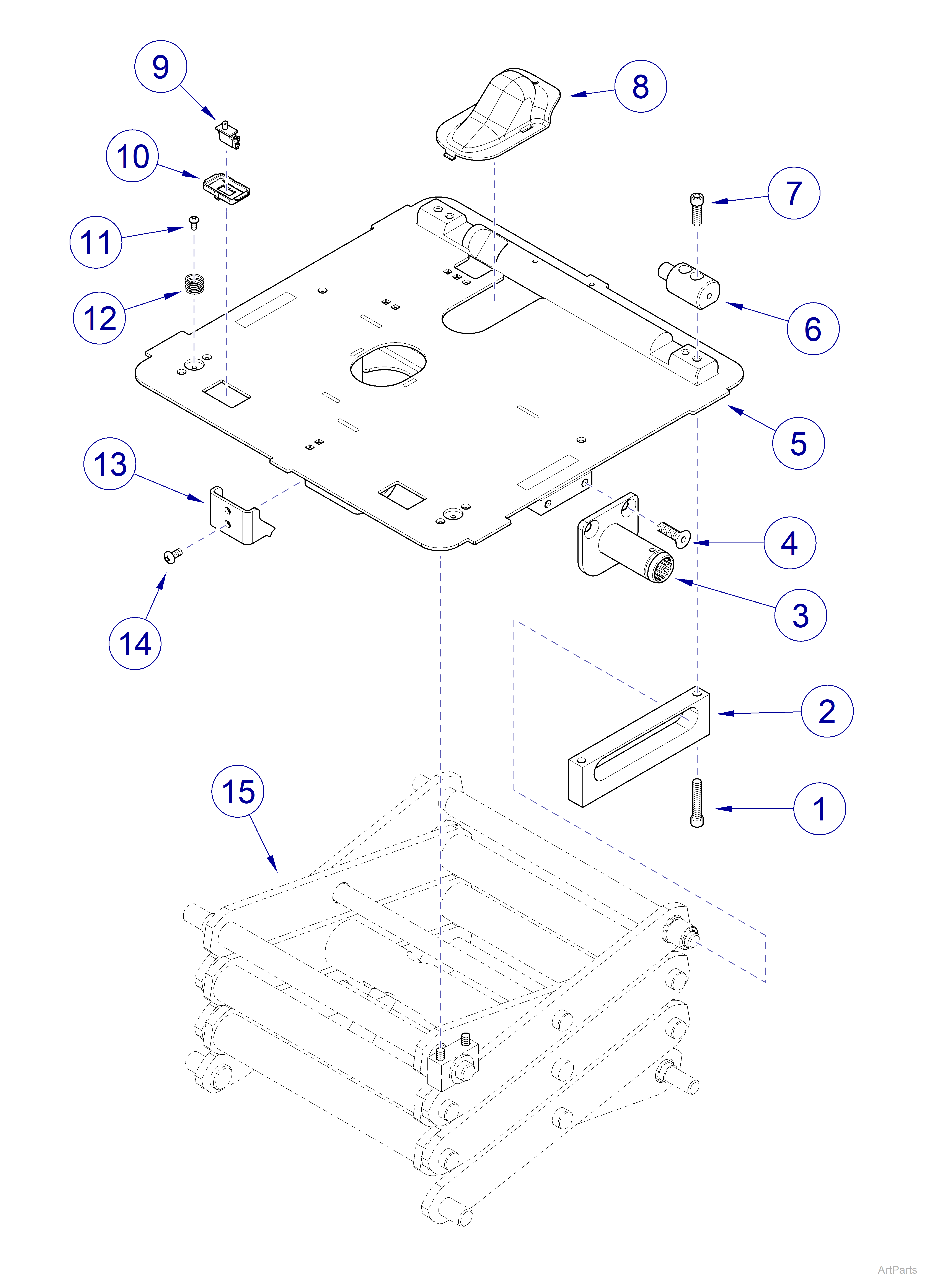 630 Human Form® Procedures Chair630 Barrier-Free® Universal Procedures Table Column Top Components