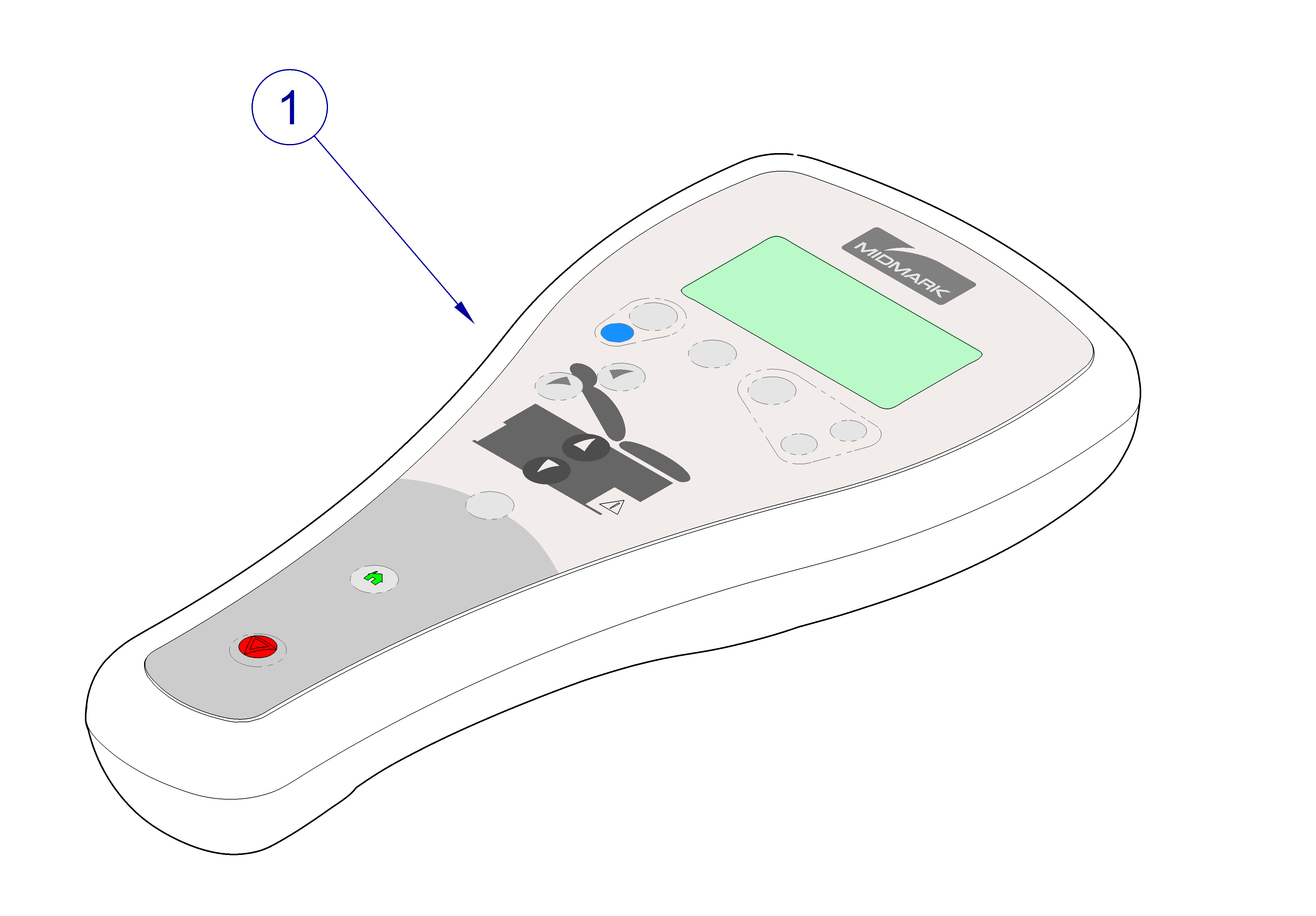 625 Table Wireless Hand Control Assembly with Scale