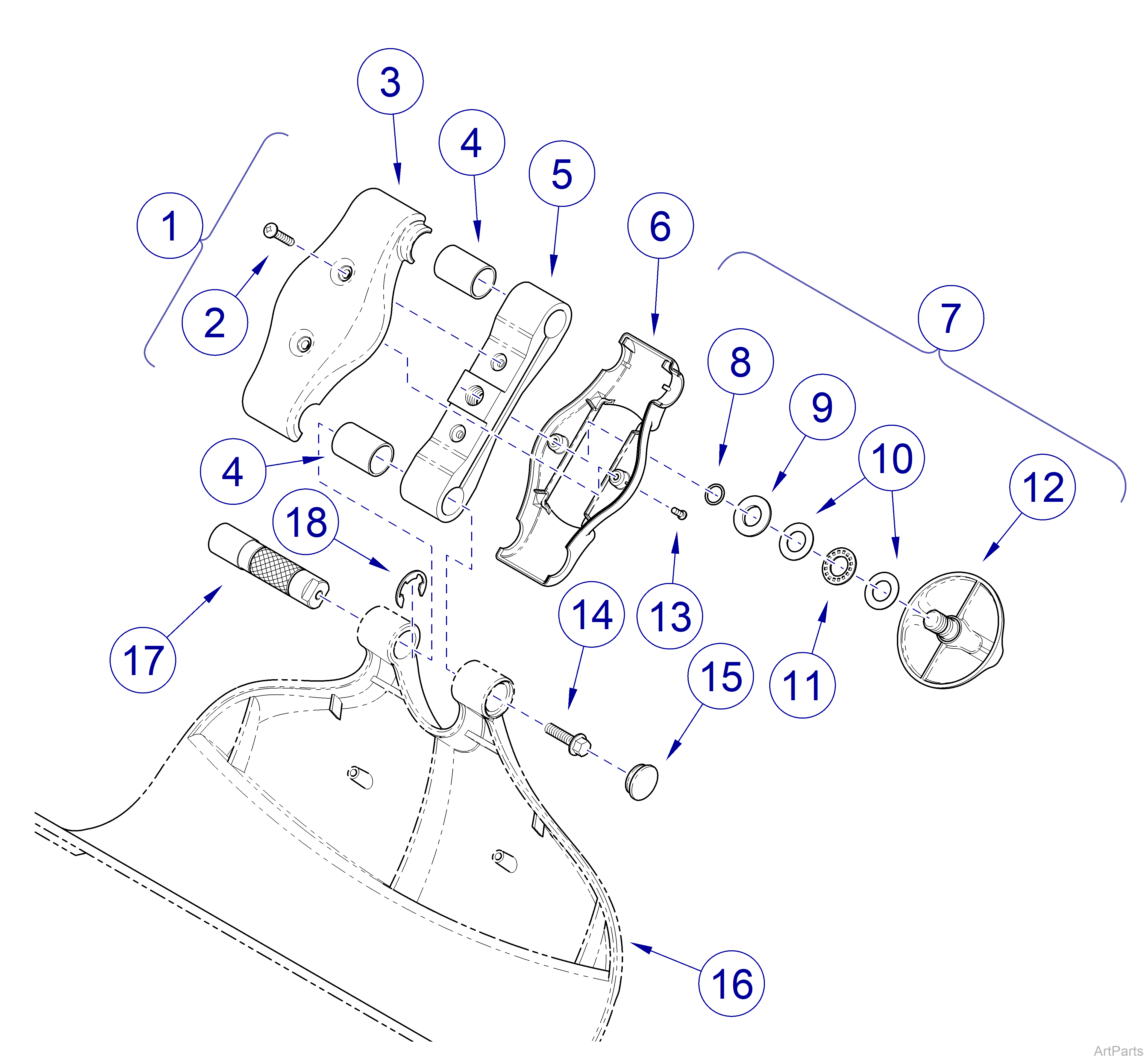 630 Human Form® Procedures Chair Headlock Components