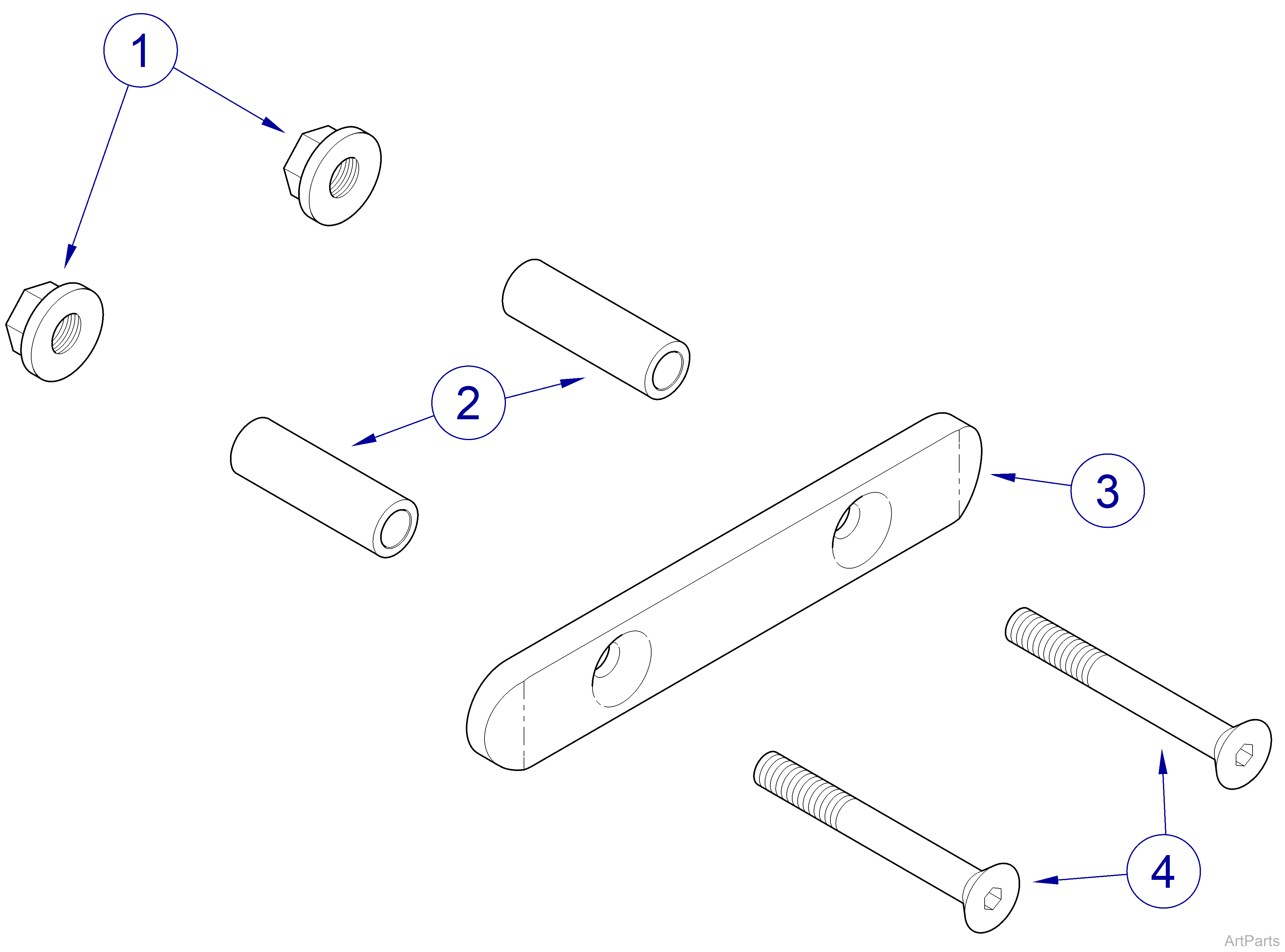 9A567 Seat Rail 28”