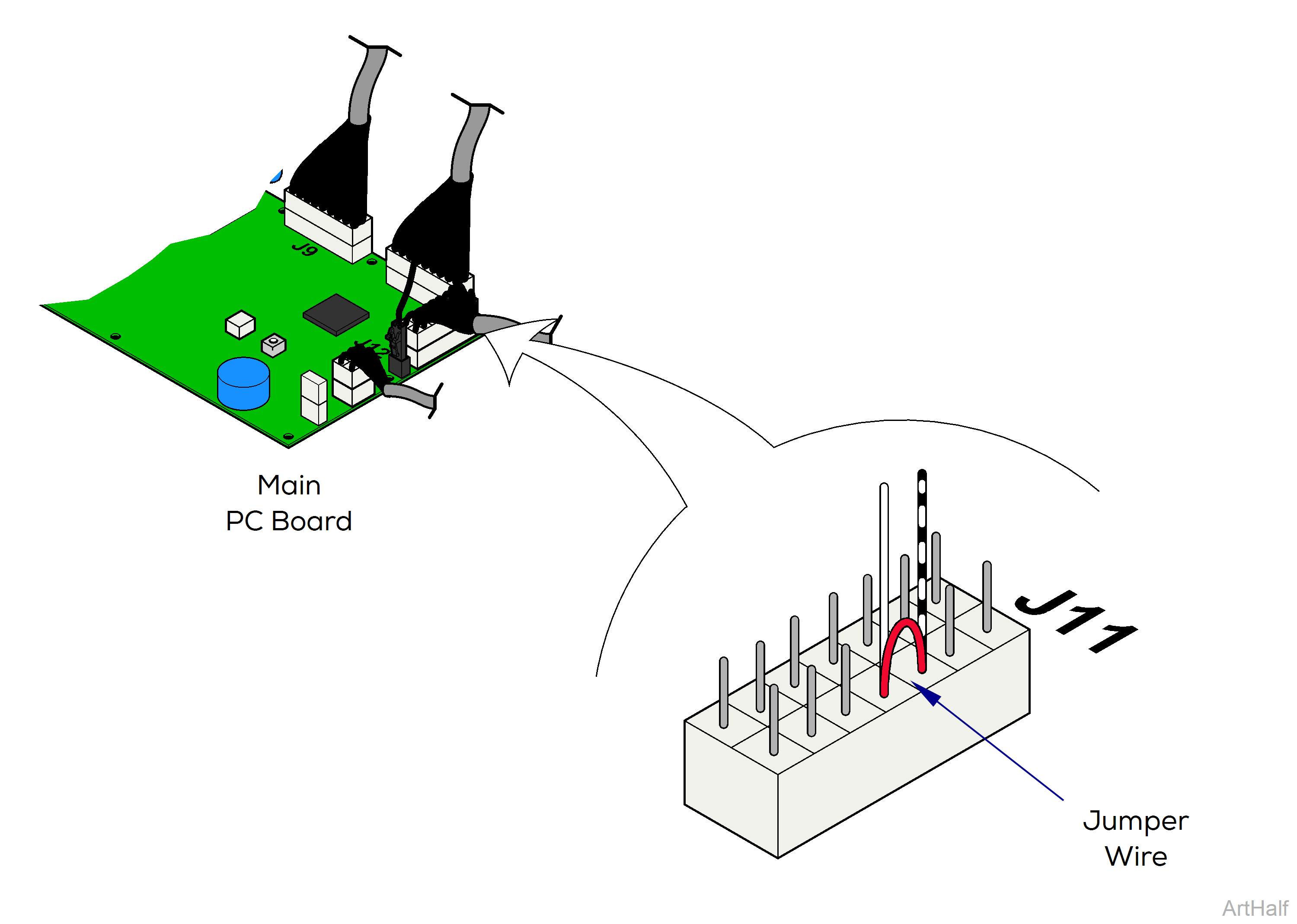 Jumper Foot Extension Crash Limit Switch