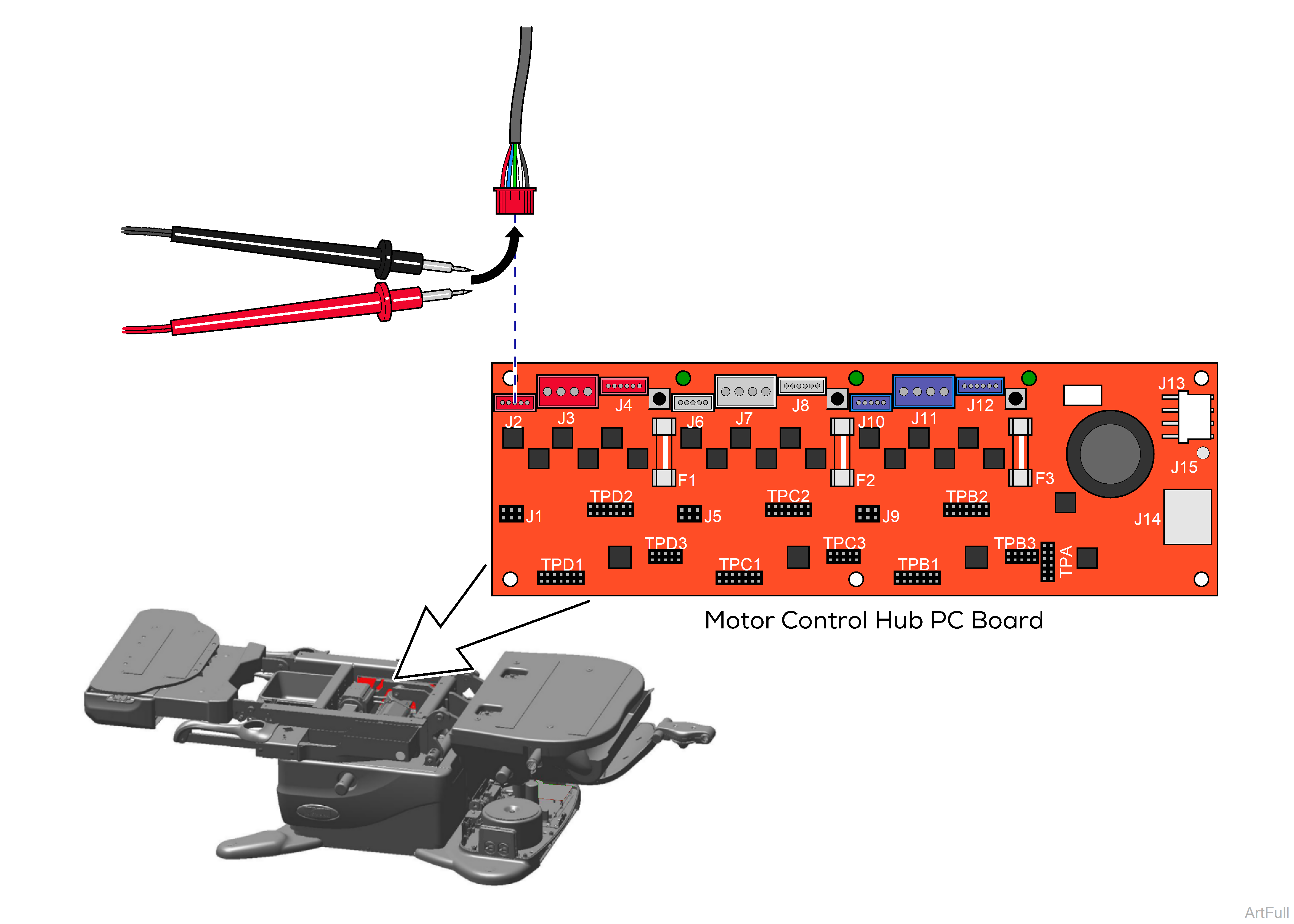 630 Chair Foot Actuator Motor Resistance Test