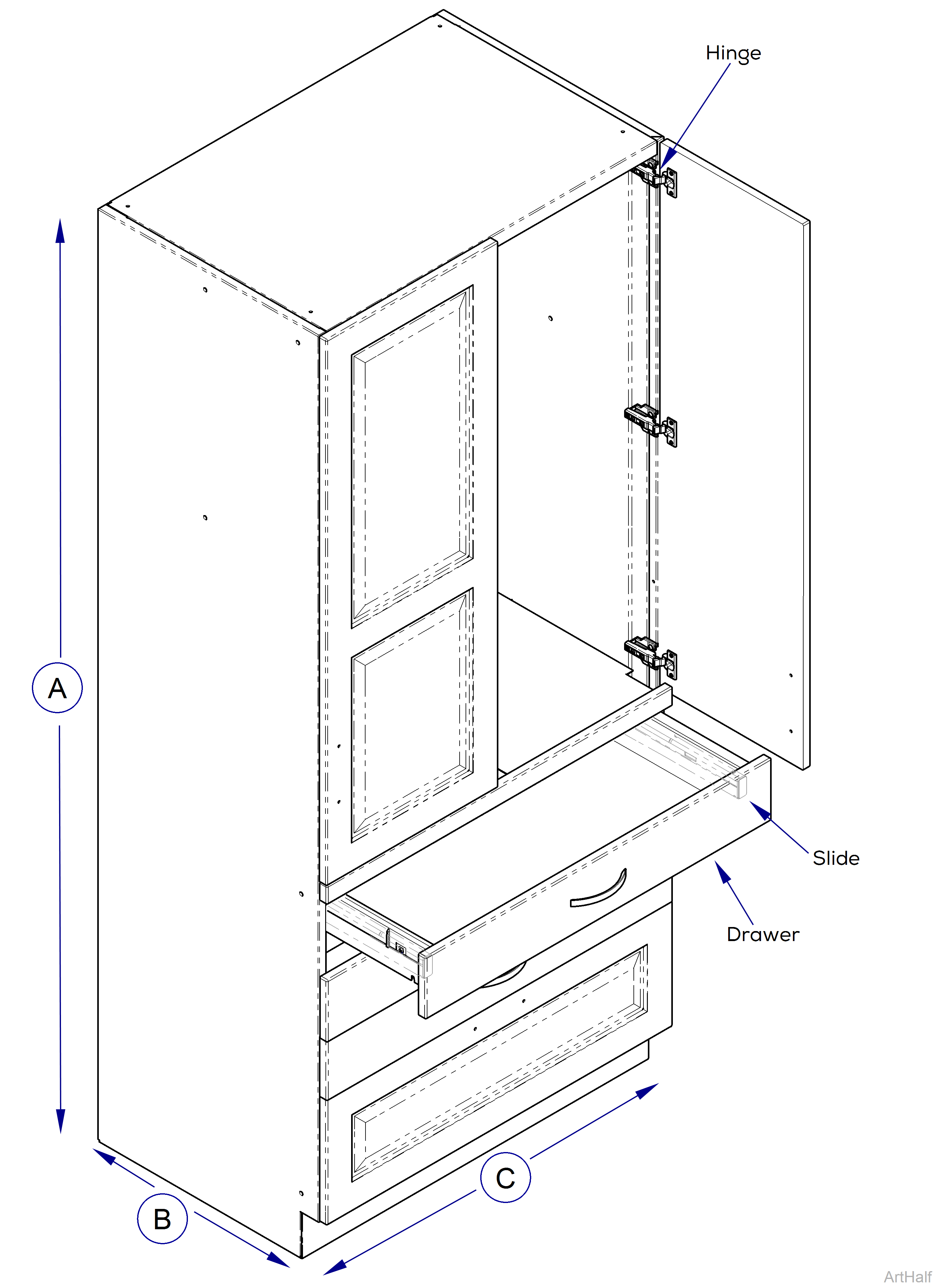 Midmark Synthesis® Cabinetry Overhead Specifications