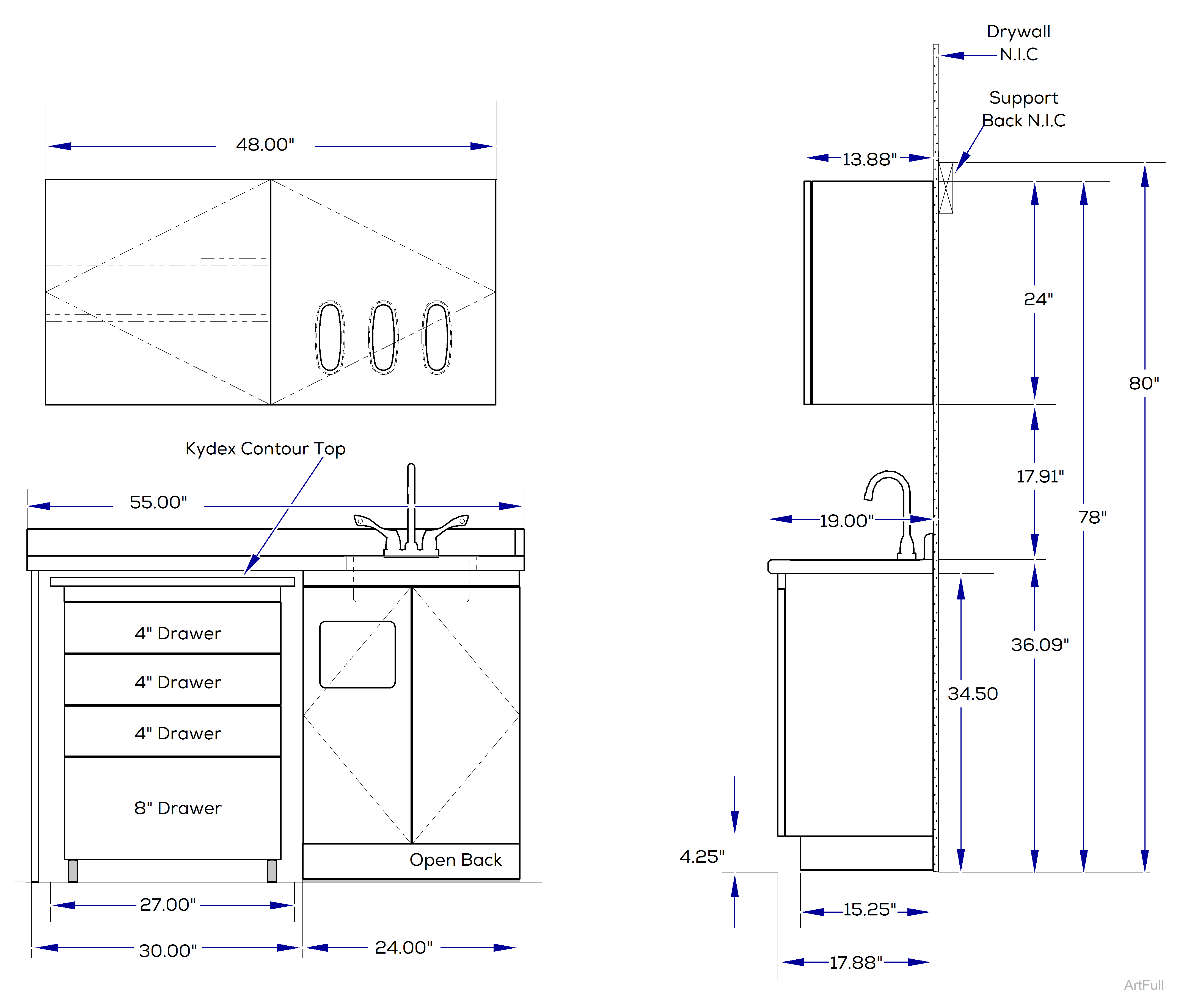 Midmark Synthesis® Side Cabinetry E3