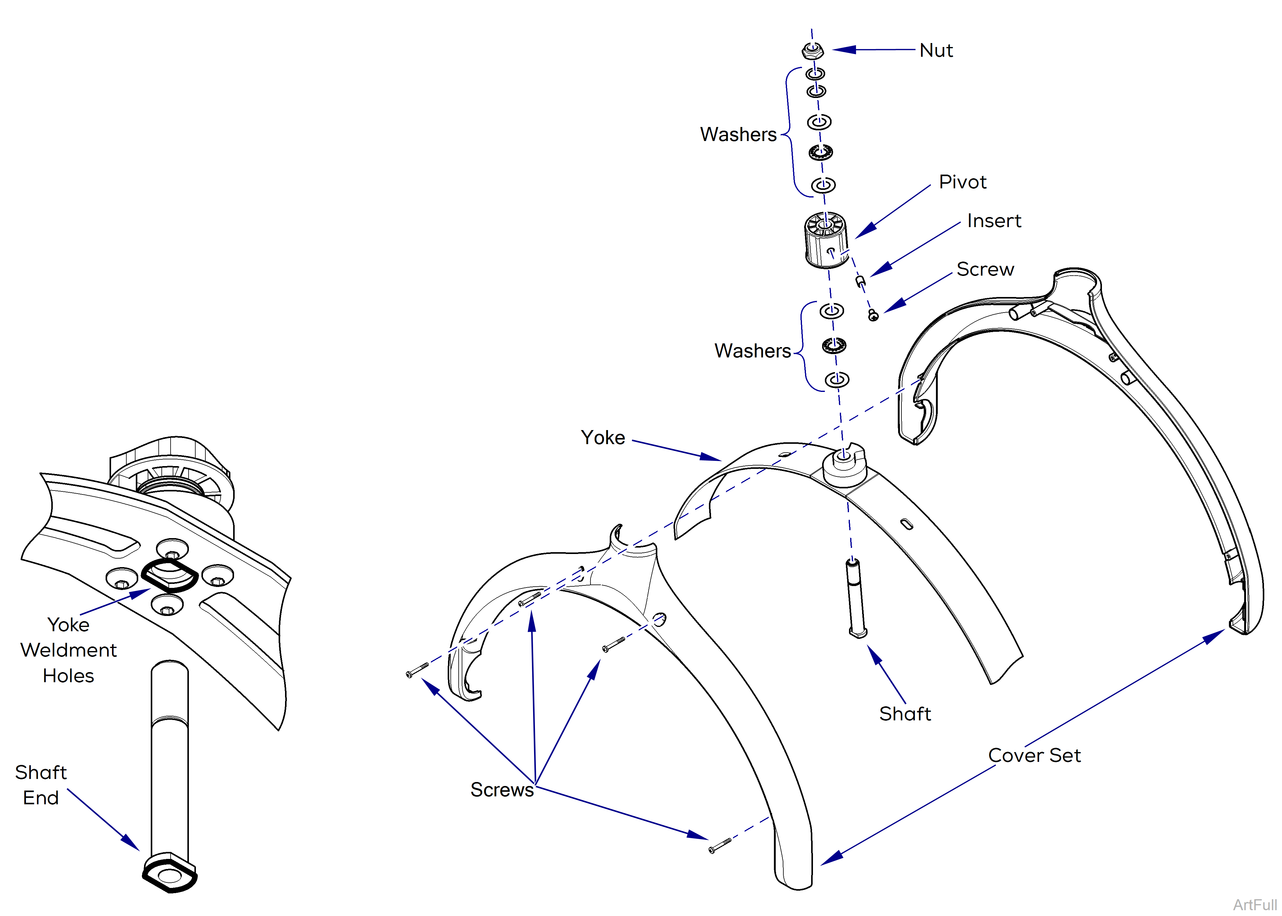 255 Light Yoke Pivot  Replacement