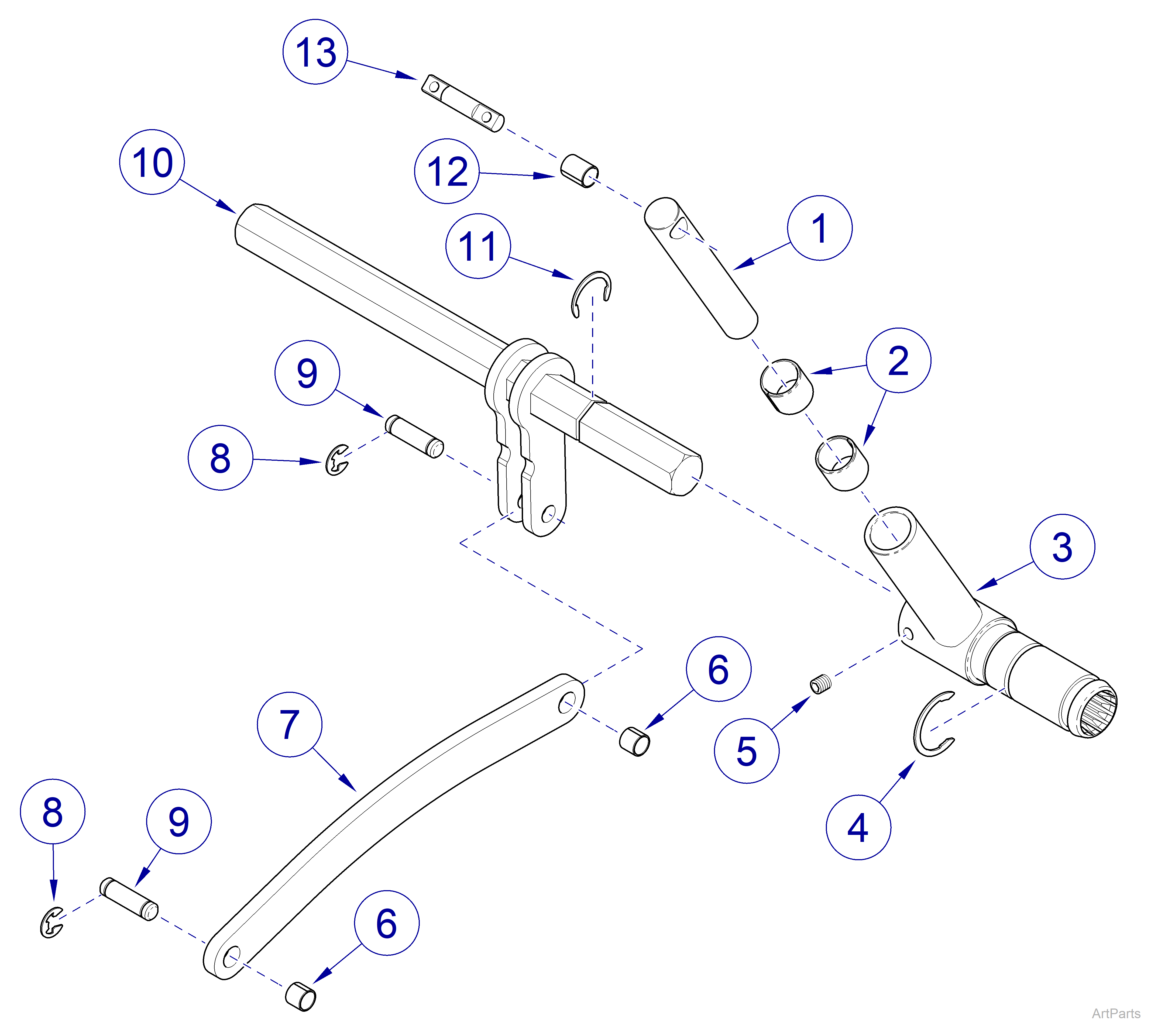 630 Human Form® Procedures Chair Back Section - Linkage Components