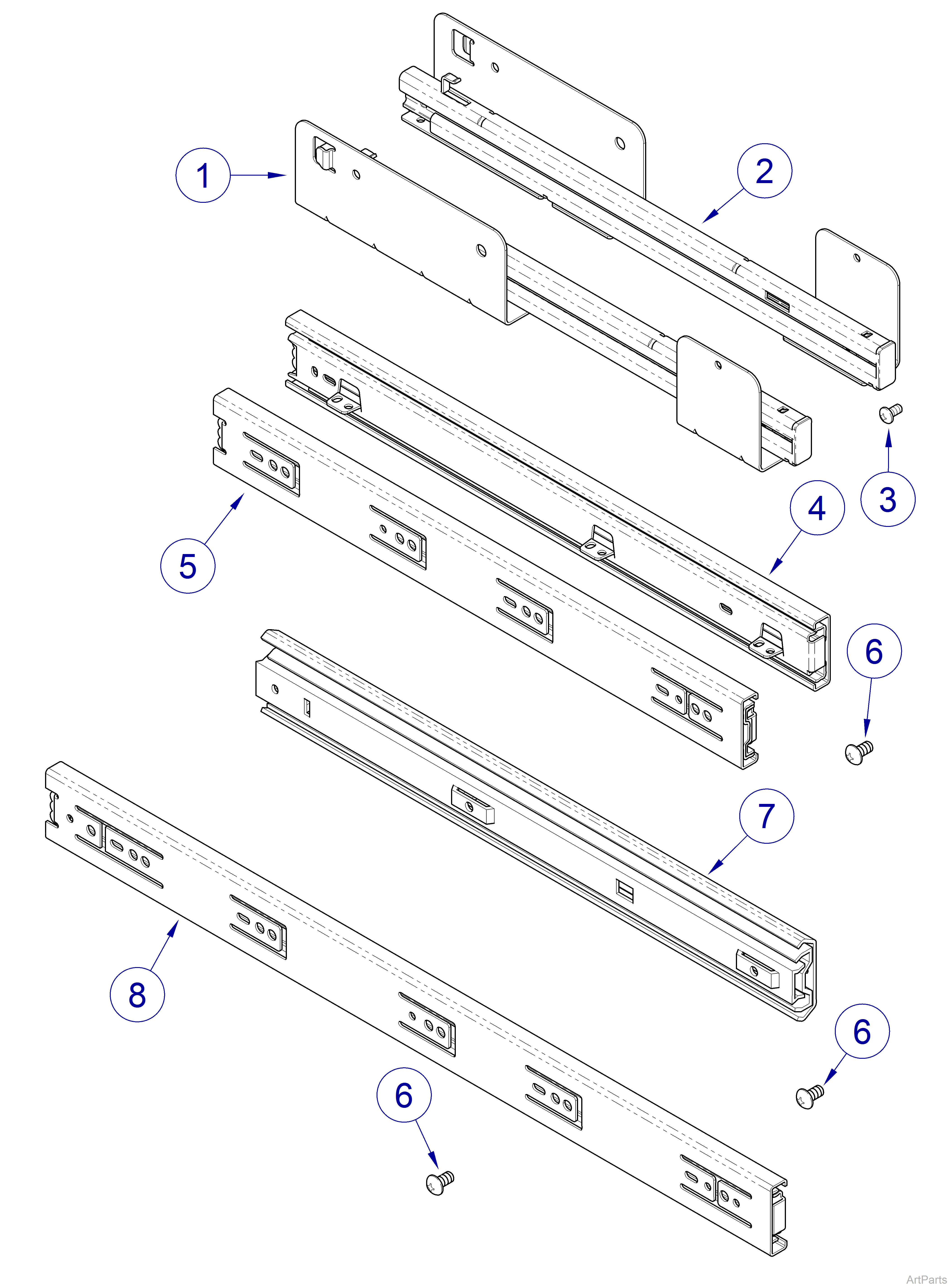 Midmark Synthesis® Cabinetry Slides