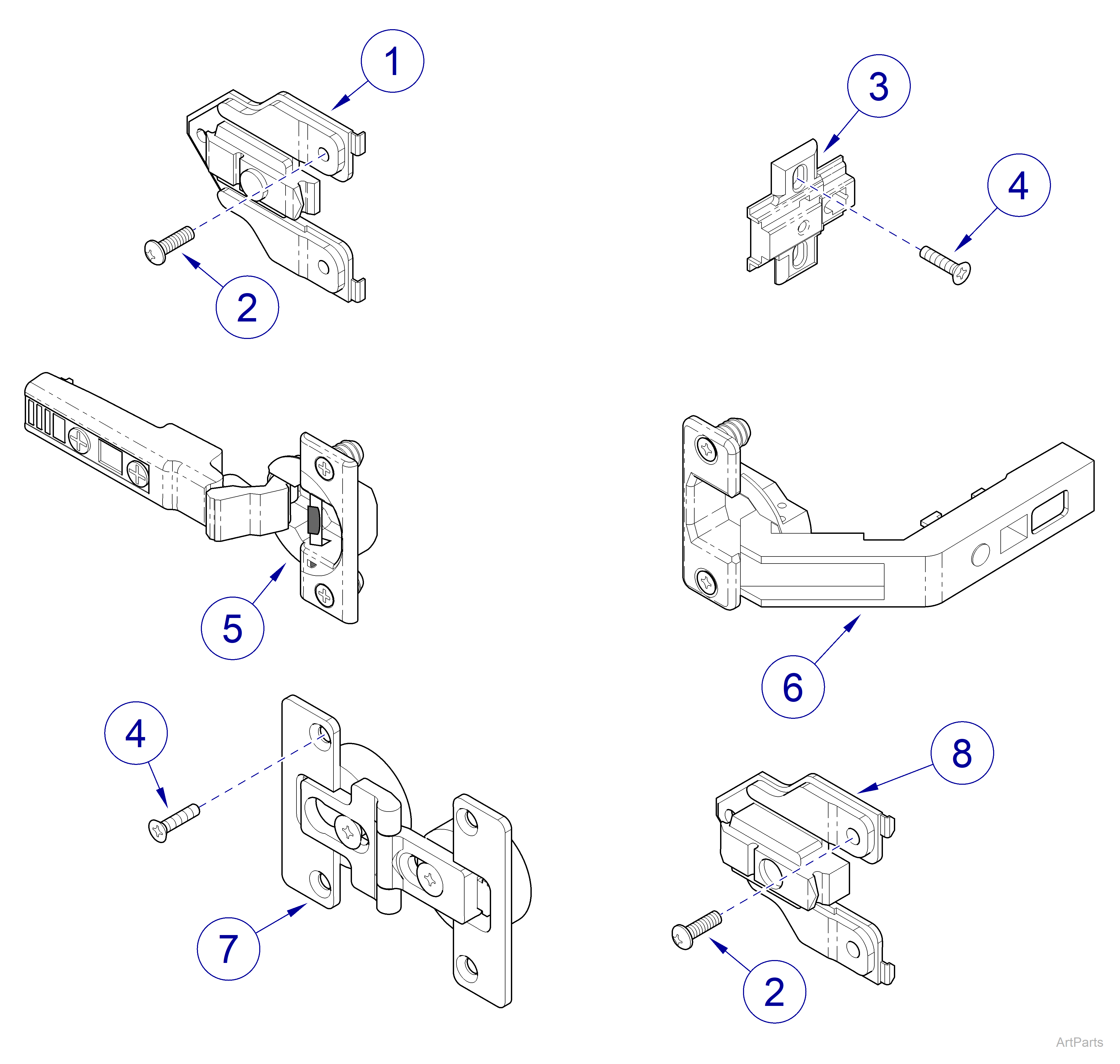 Midmark Synthesis® Cabinetry Hinges