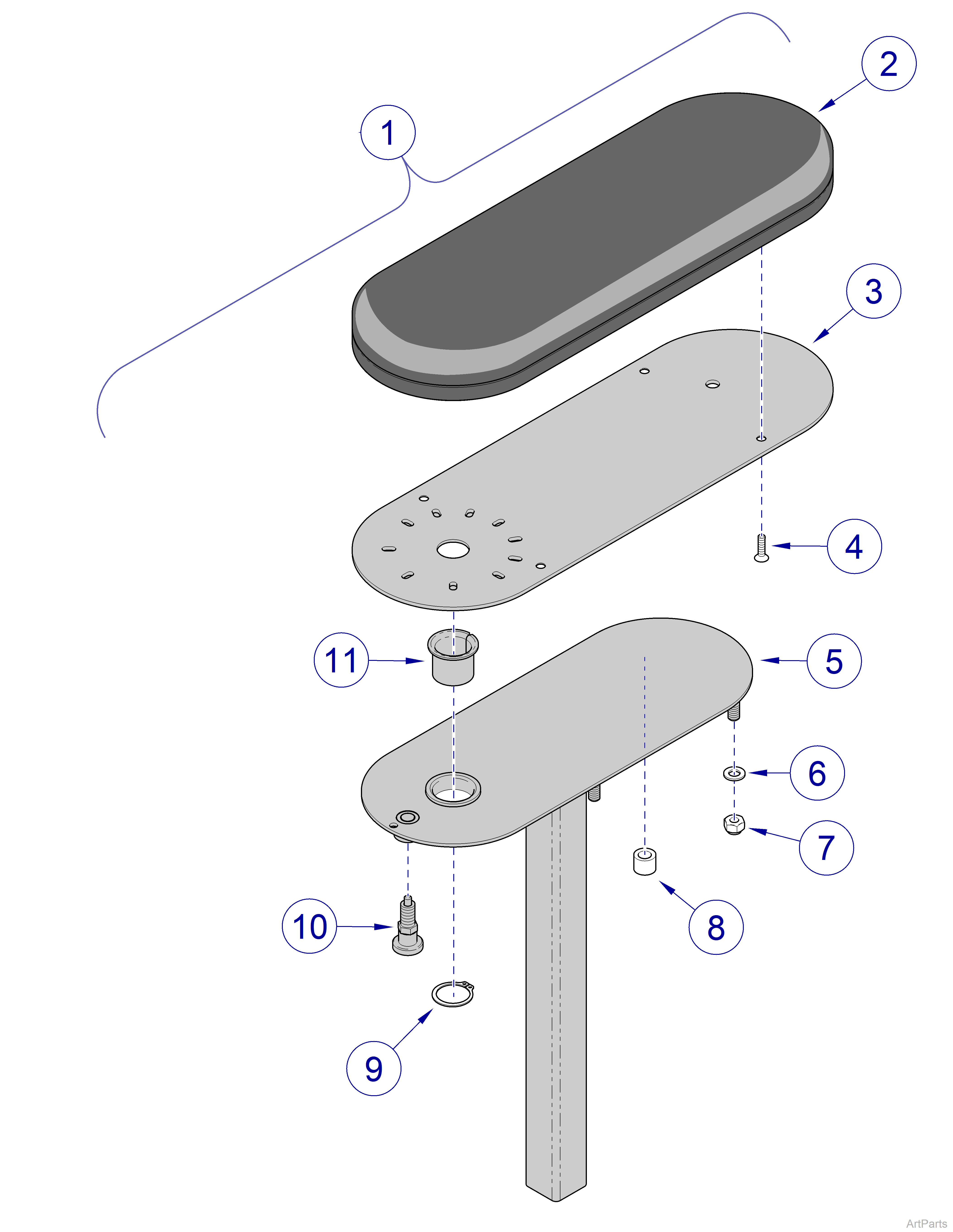 Drawer Rotating Arm Assembly