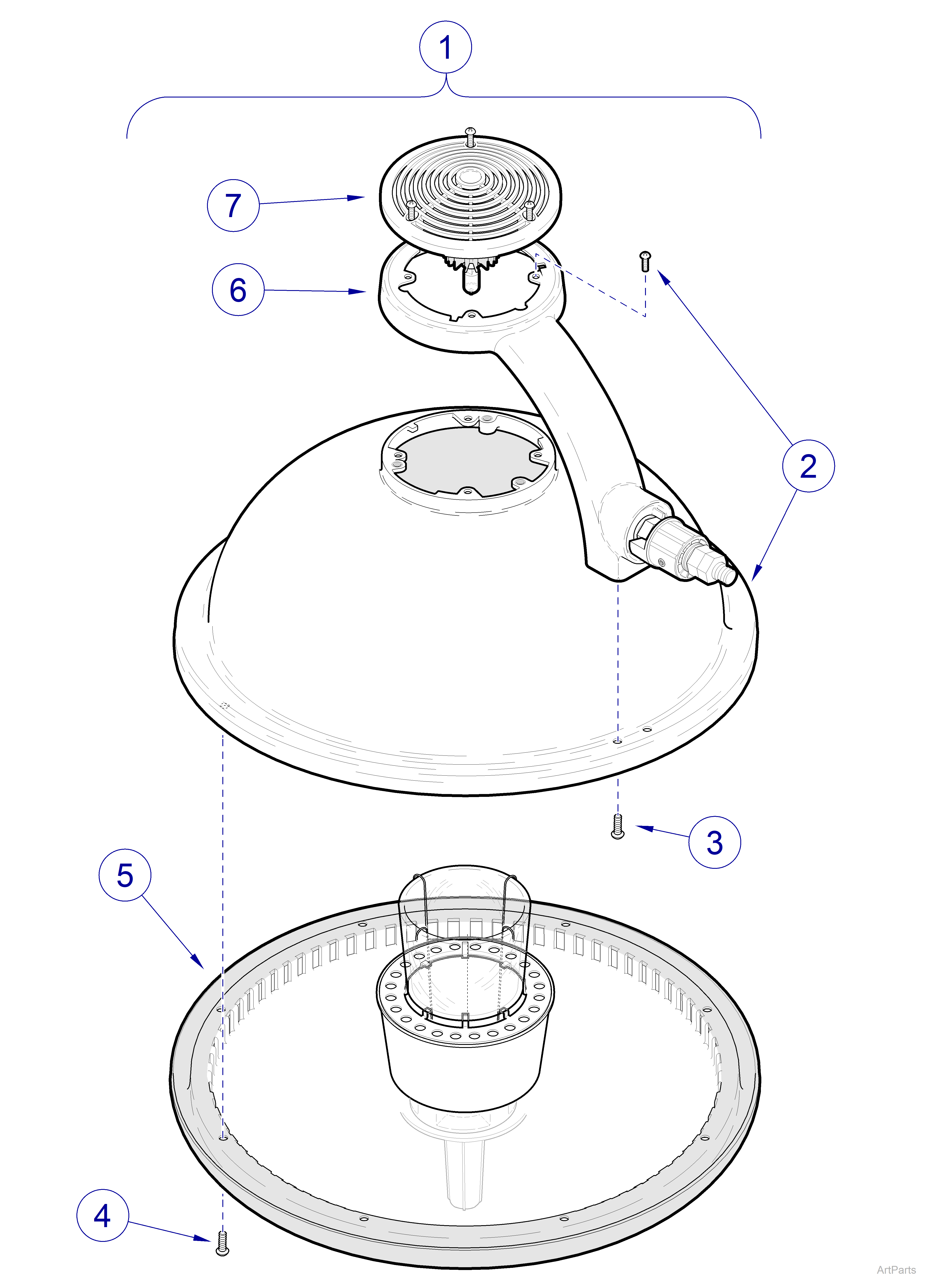 355 Diagnosis and Treatment Light Lighthead Assembly - 24V