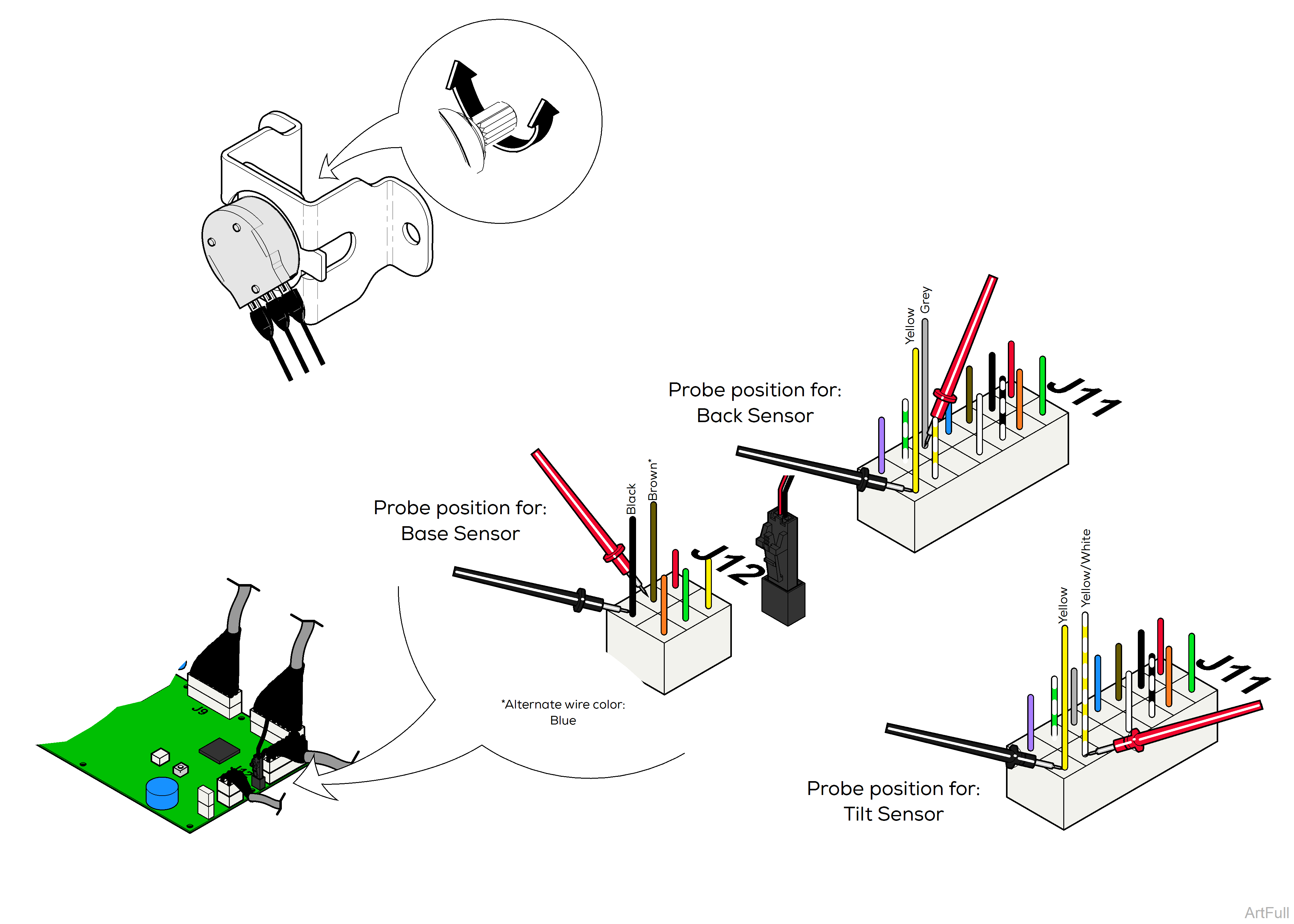 647 Chair Installation and Adjustment of Position Sensors