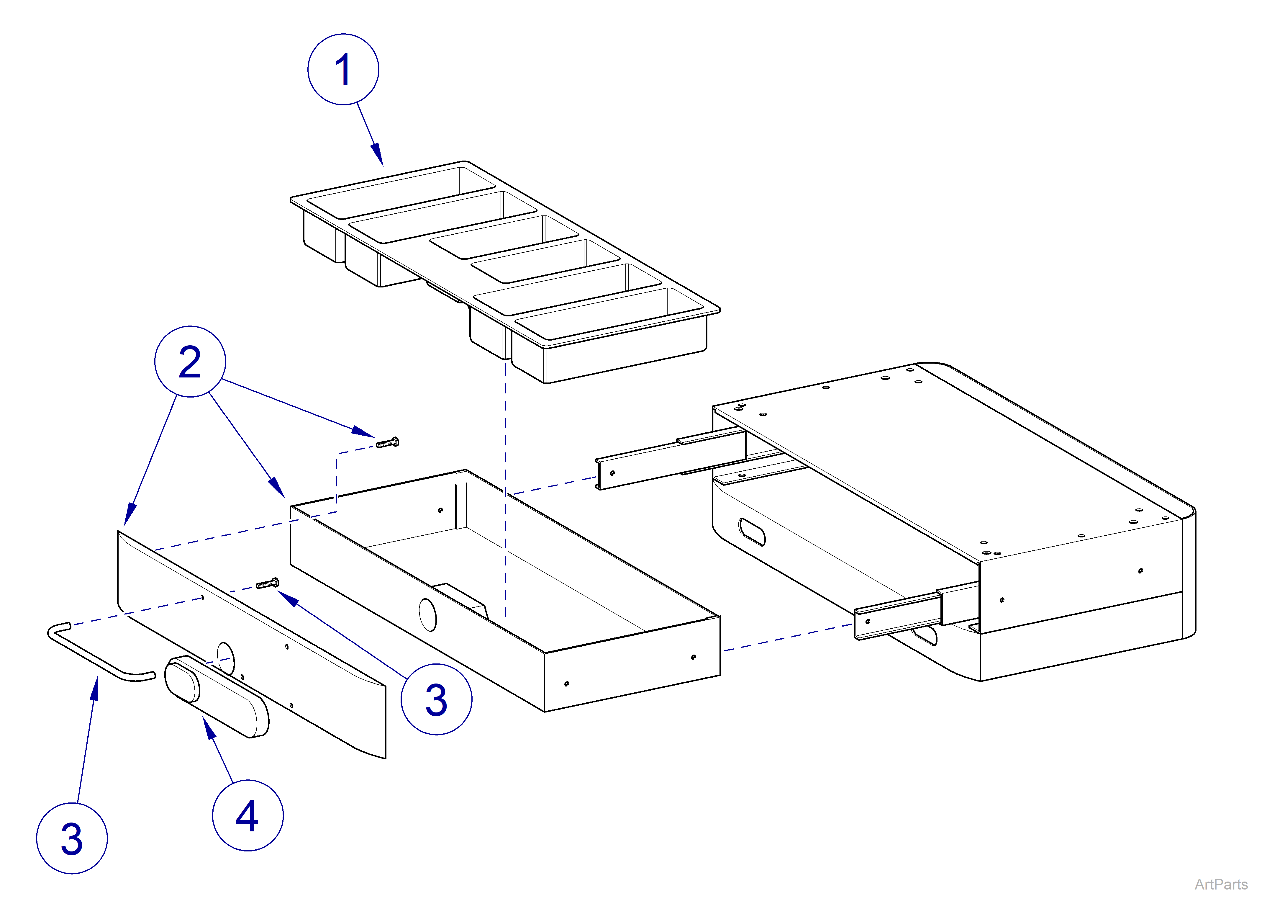 Med Drawer Options - MD30-MM Med Drawer w/ Lock
