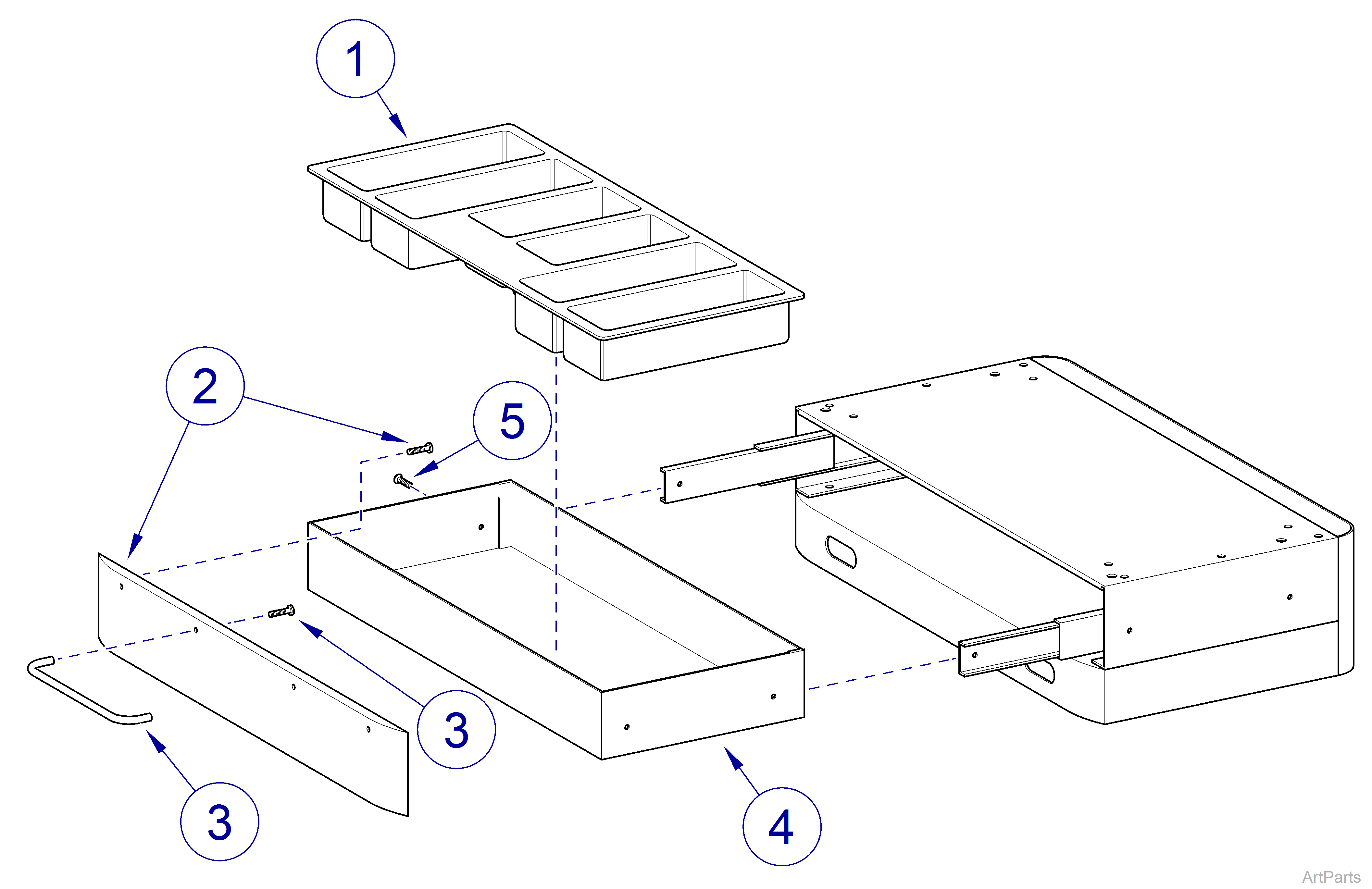 Med Drawer Options MD31-MM Med Drawer W/o Lock