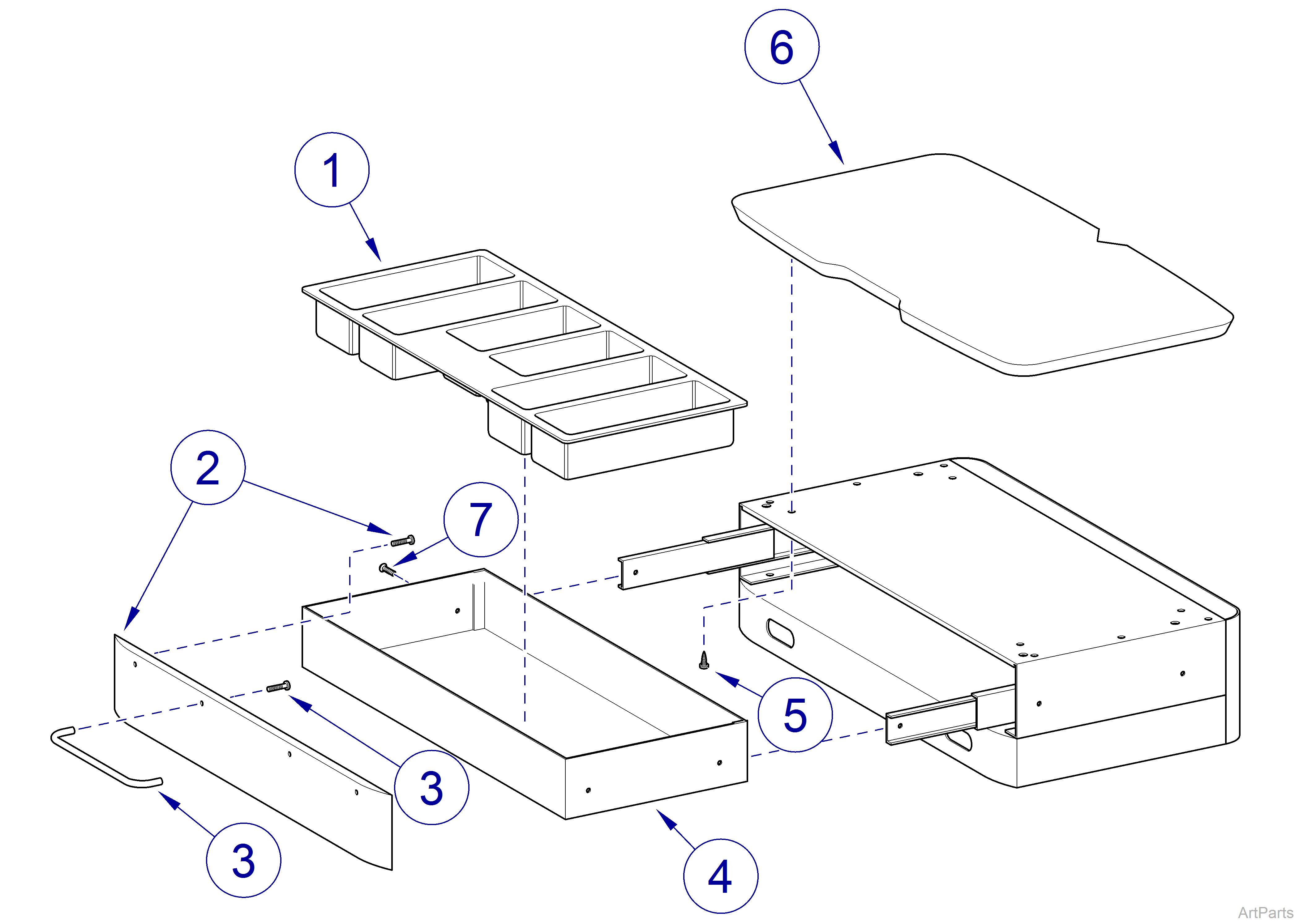 Med Drawer Options MD40-MM Med Drawer w/o Lock 