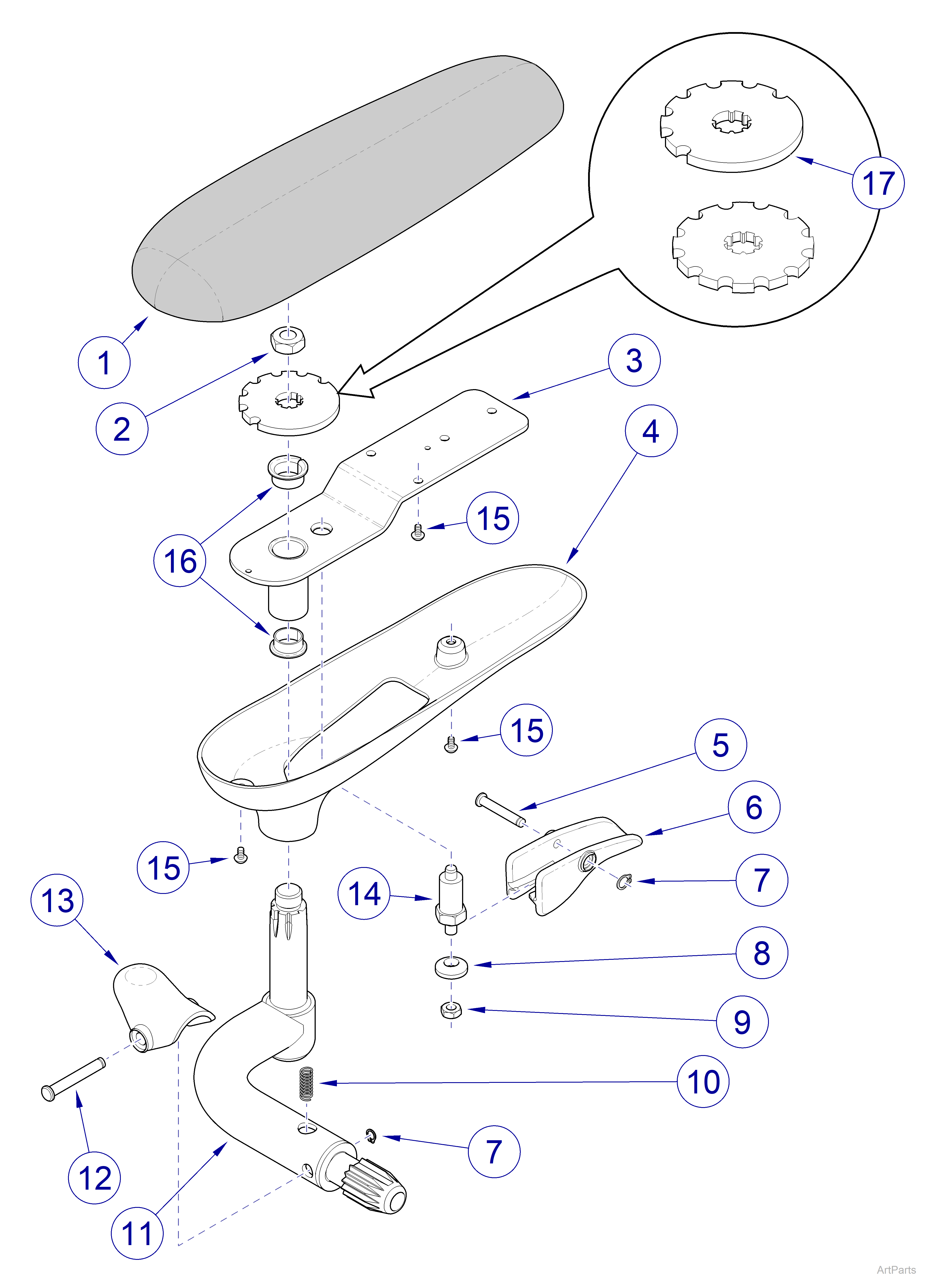 Chair Arms 9A396 Thru 9A3999 And 002-1306-0x