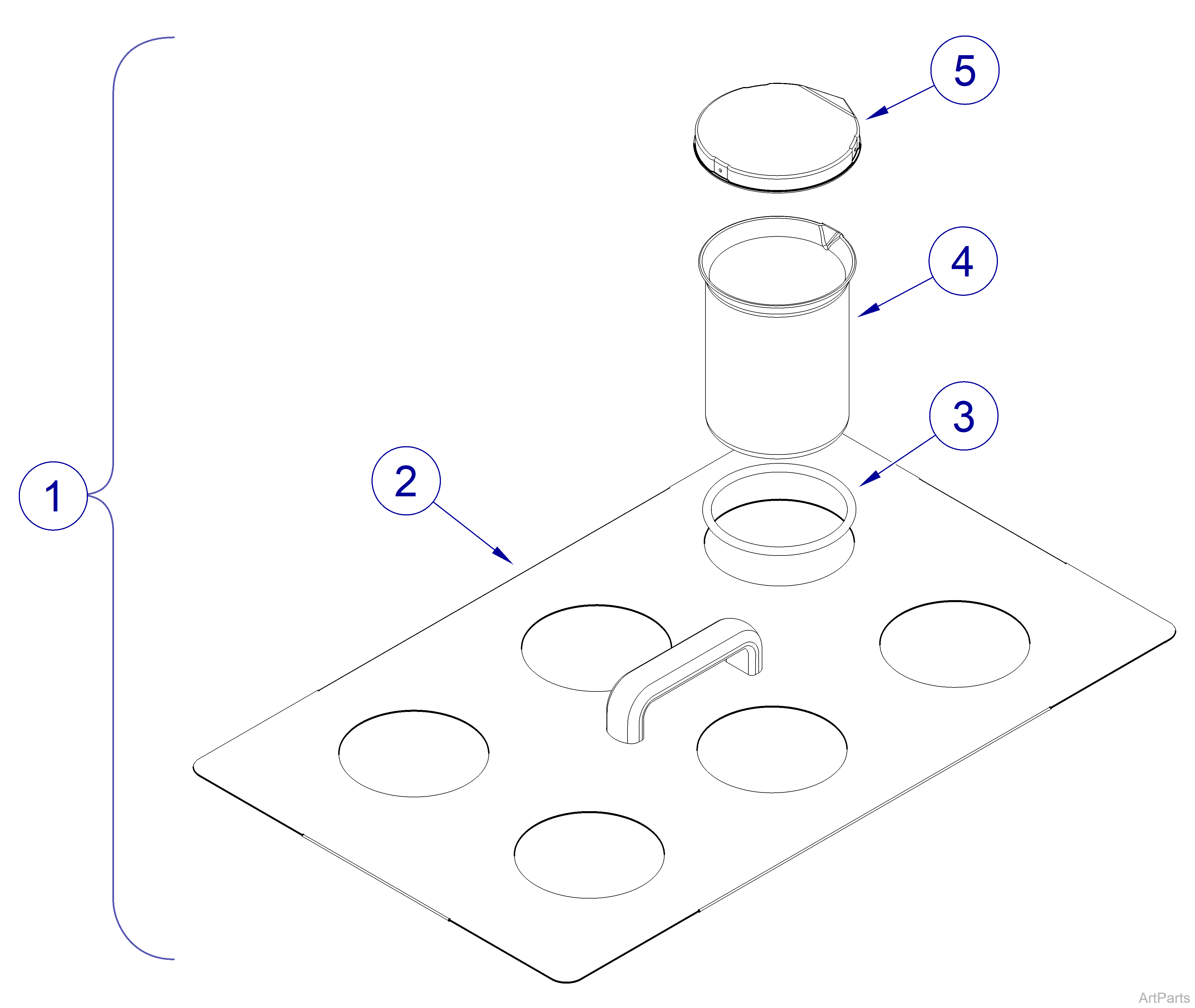 QuickClean™ Ultrasonic Cleaners Beaker Holder Assembly