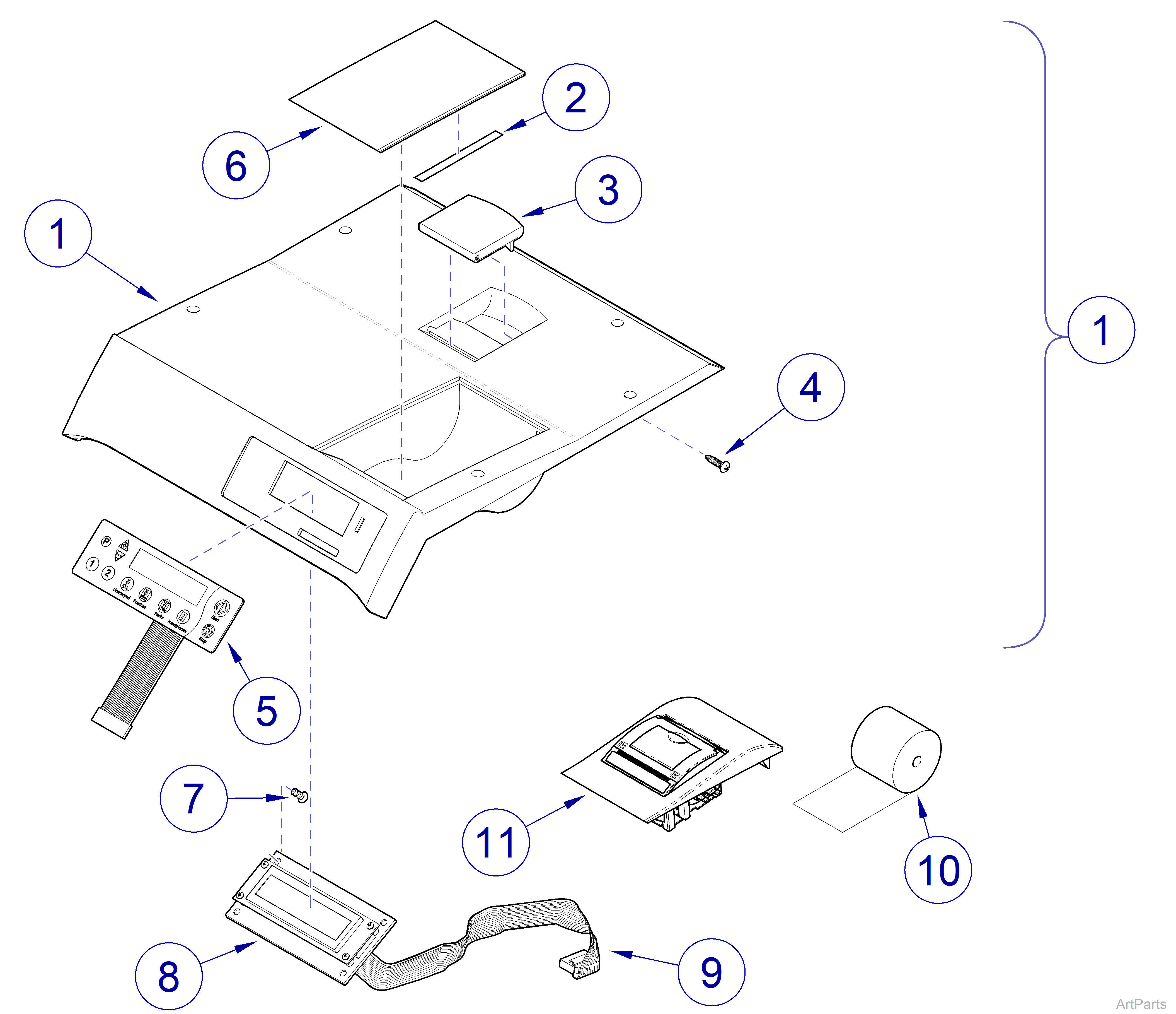 M9/M11 Sterilizer -043 Top Cover Assembly