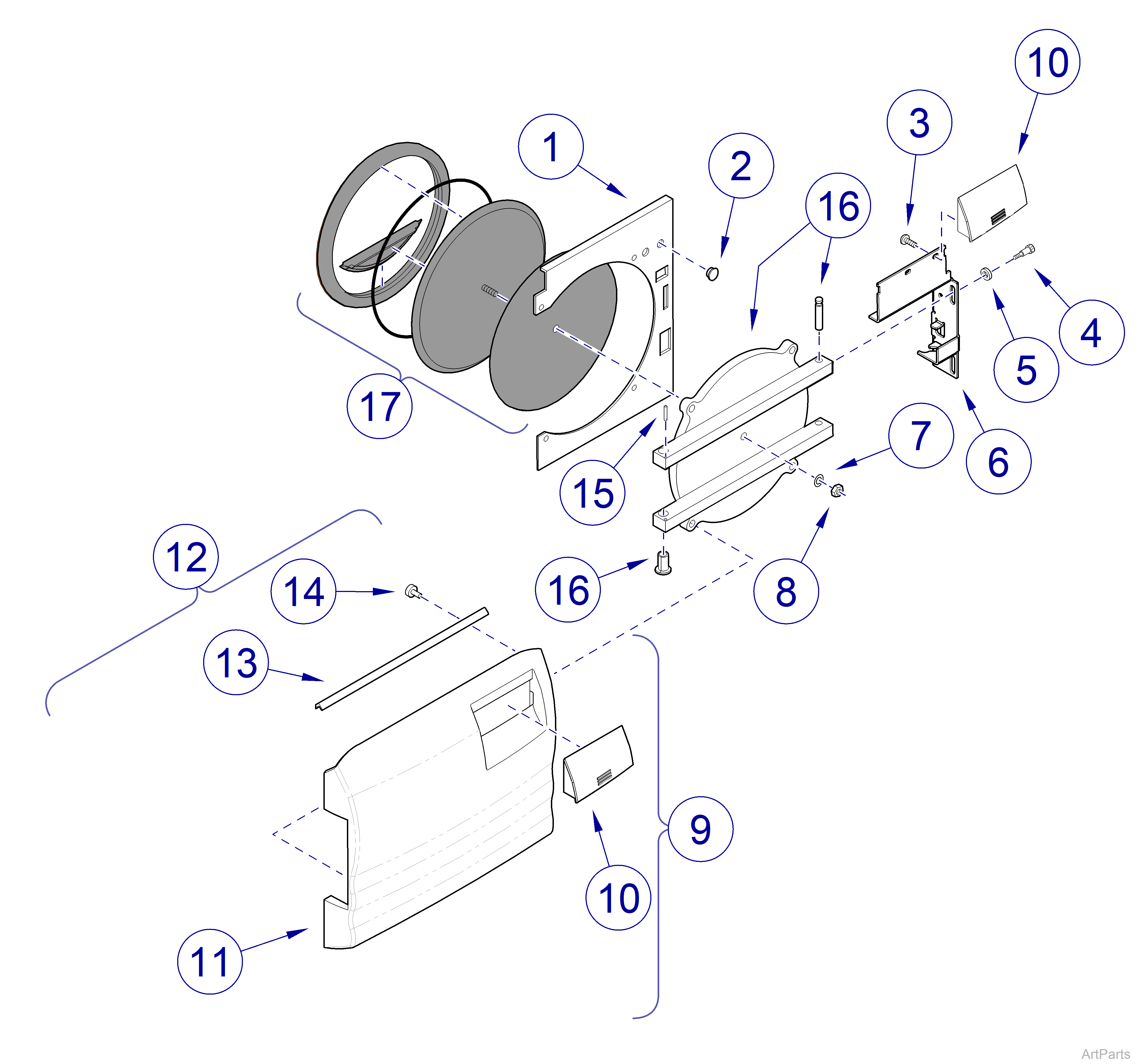 M9/D and M11/D -020 thru -022 Door Components