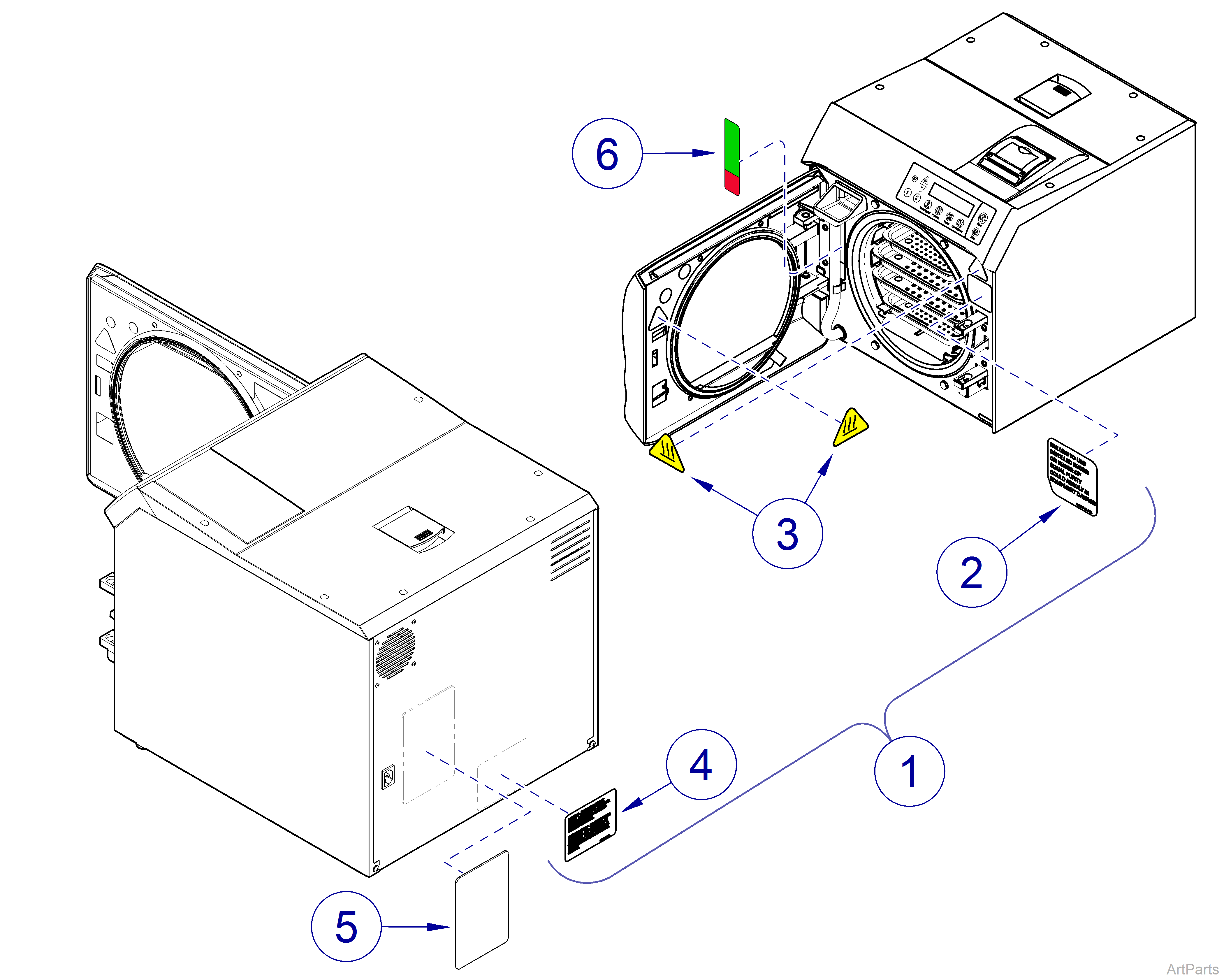 M9/M11 Sterilizer -043 Labels / Decals