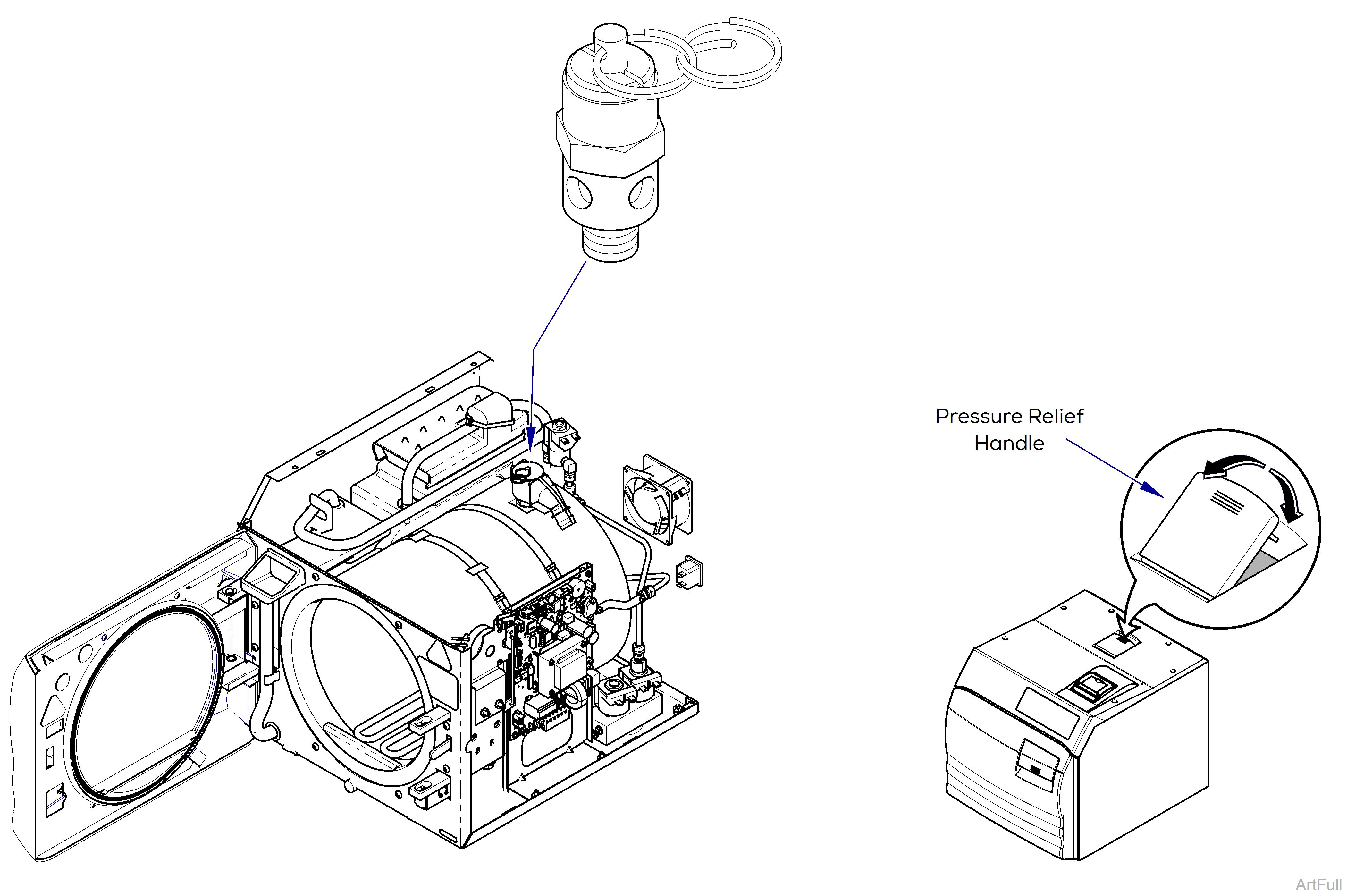 M9/M11 Sterilizer Pressure relief valve