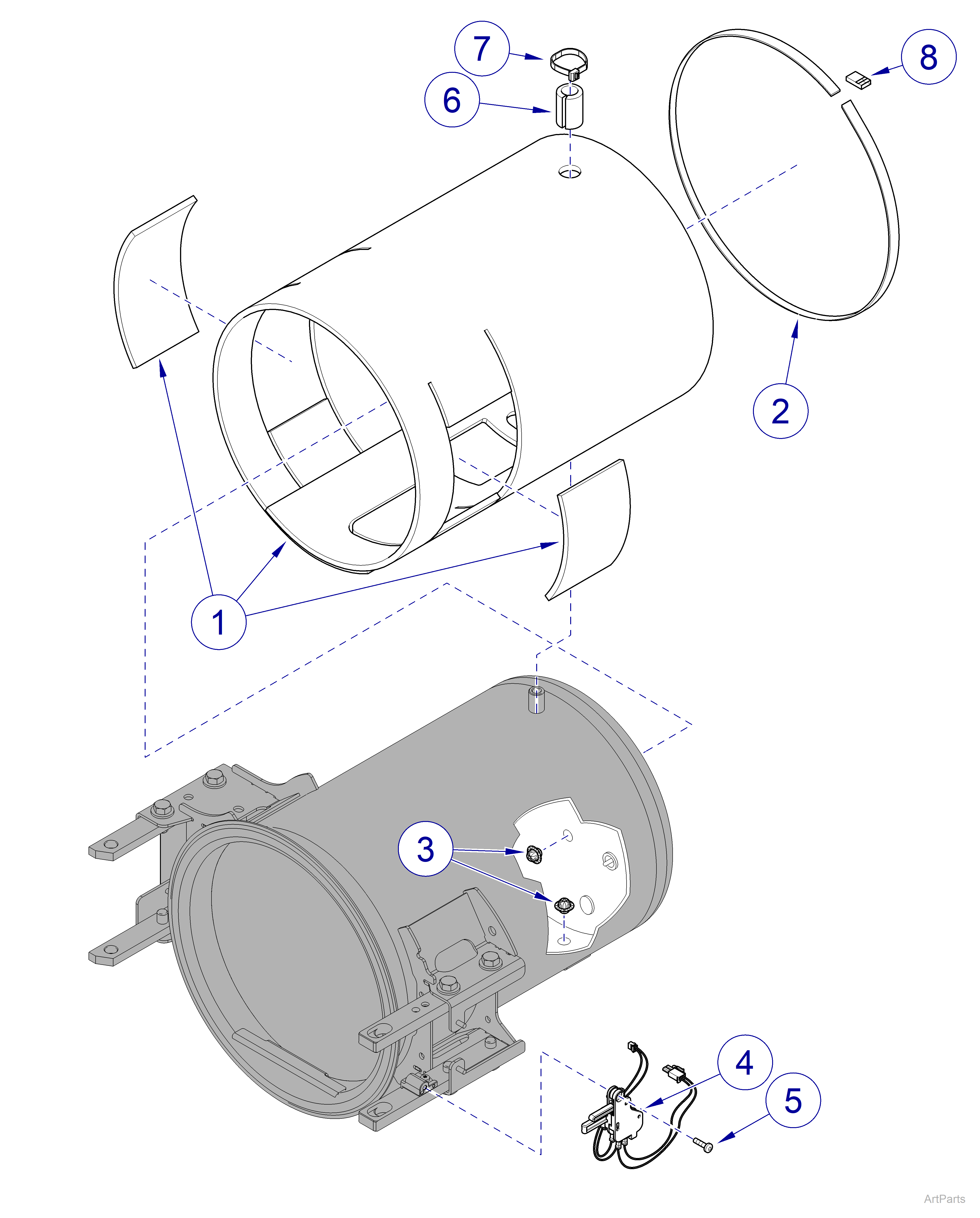 M9/M11 Steam Sterilizer Chamber Filters, Insulation and Door Switch