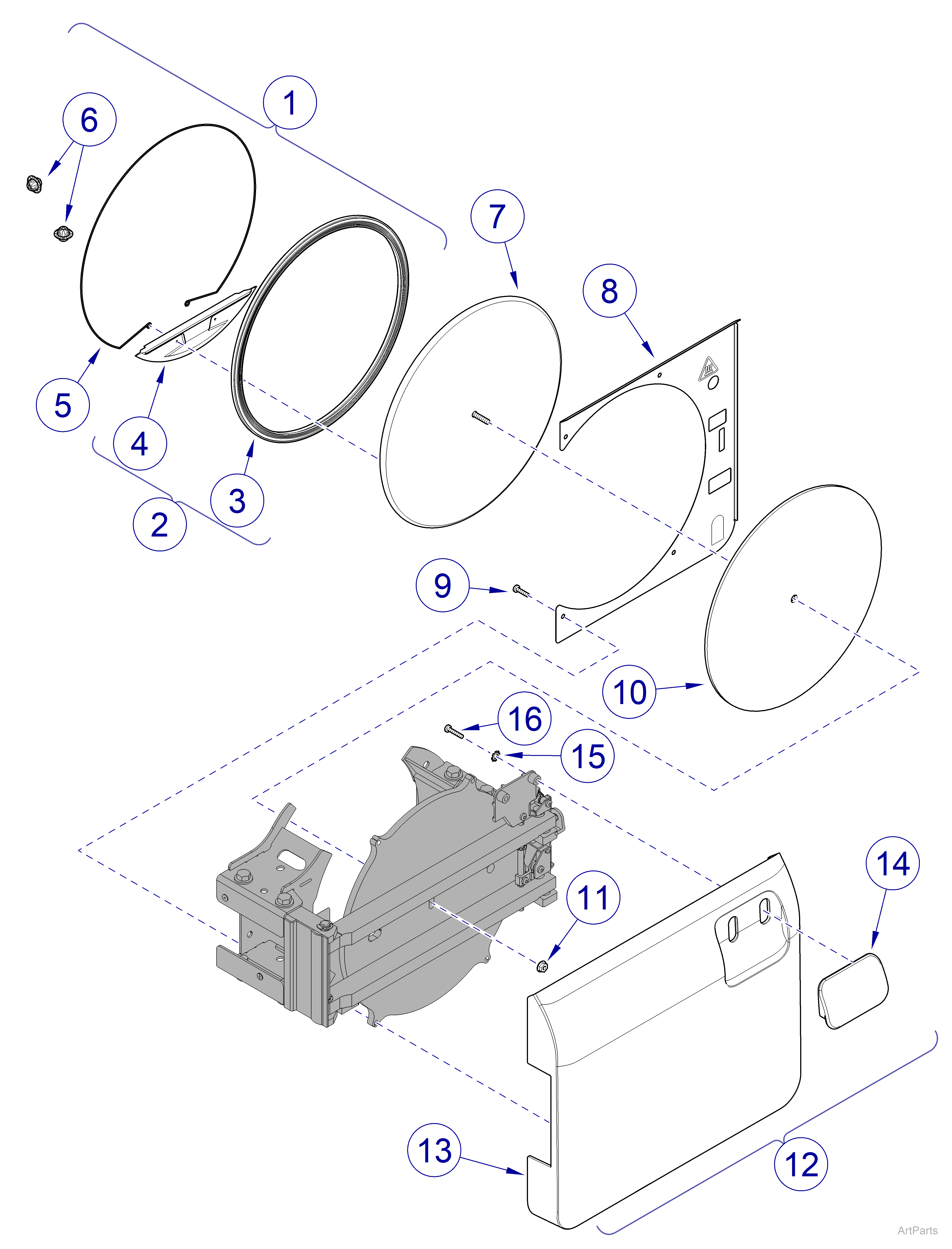 M9/M11 Steam Sterilizer Door Gasket Components