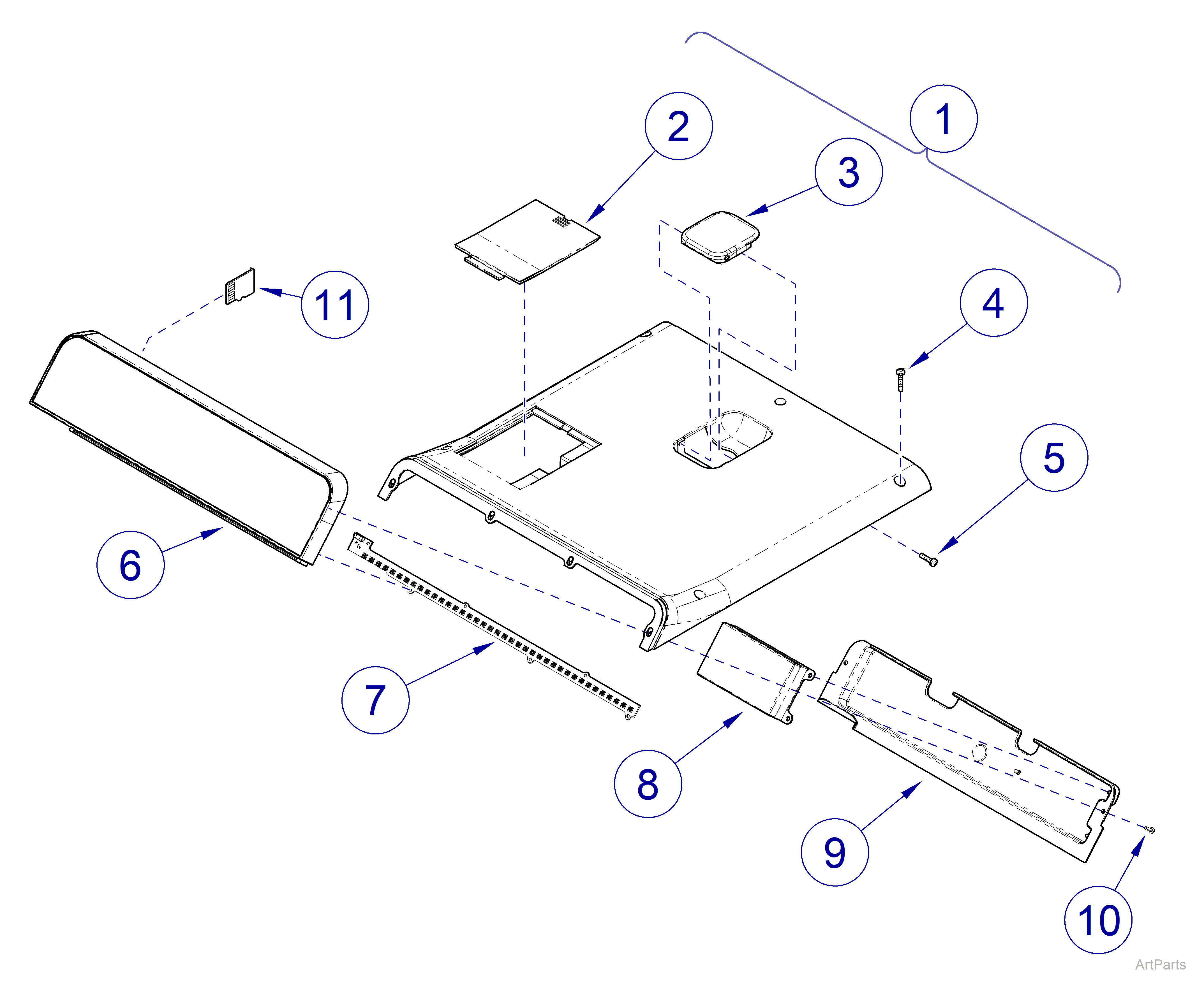 M9/M11 Steam Sterilizer Top Cover Assembly