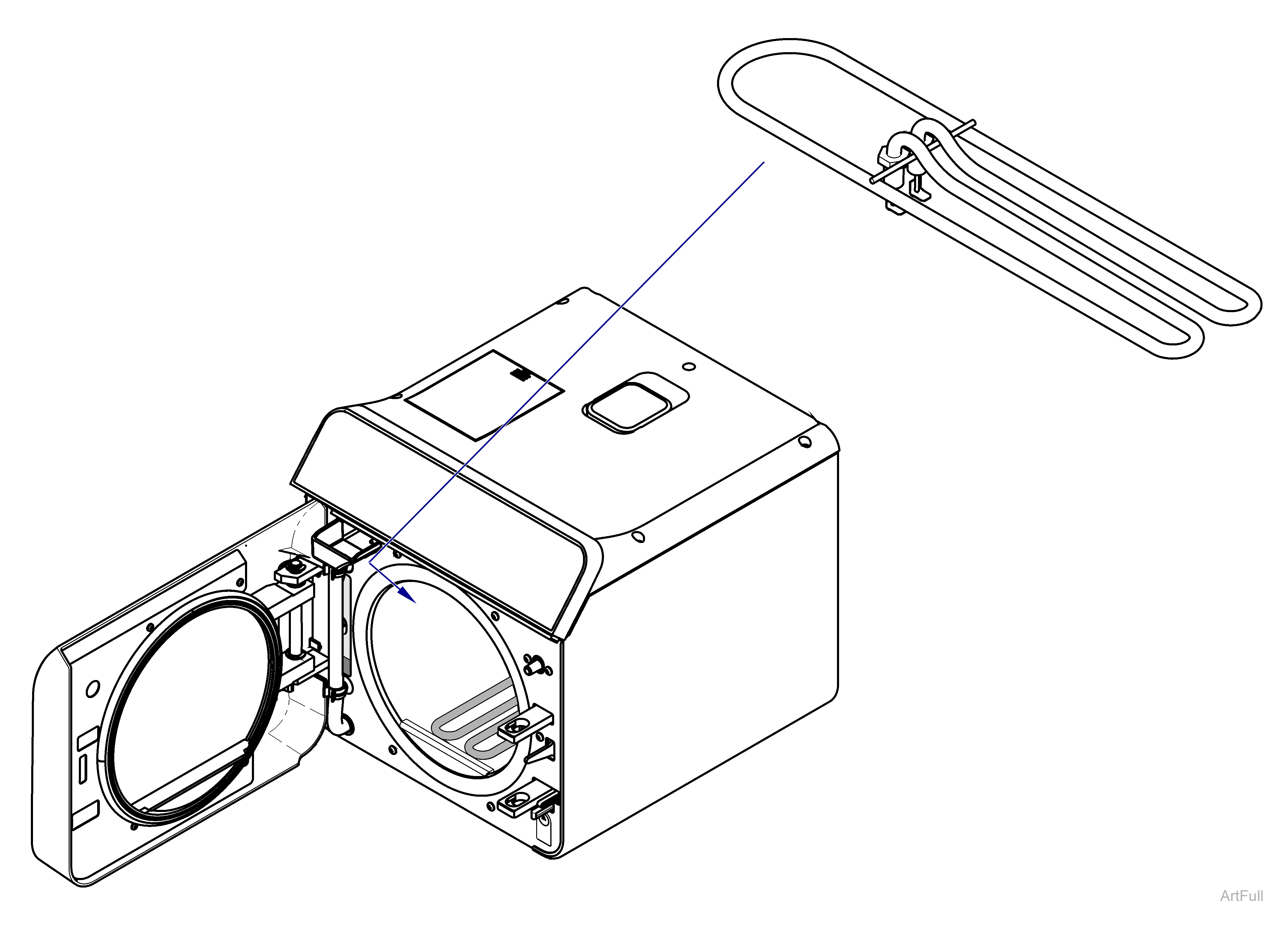 M9/M11 Steam Sterilizer Heating Element Location