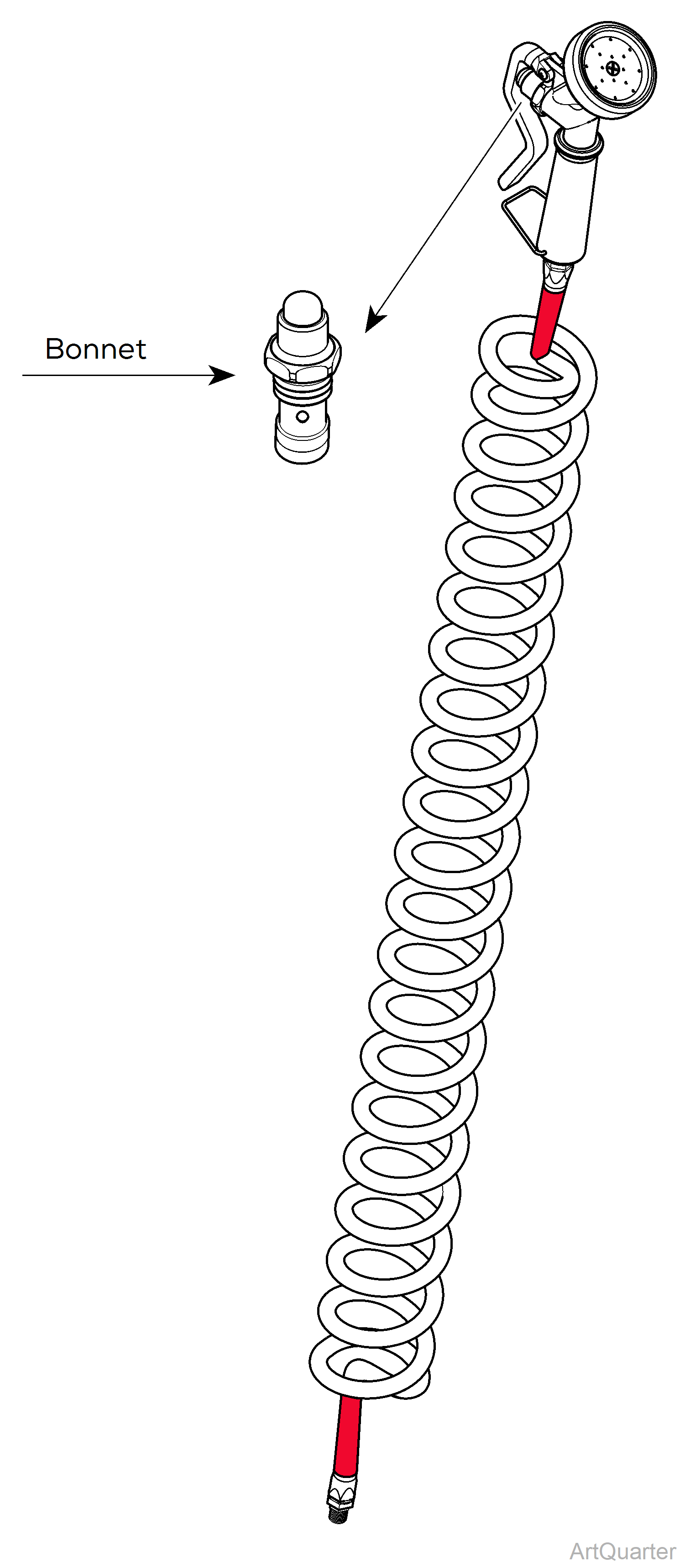 Canis Major Spray Nozzle and Hose Assembly