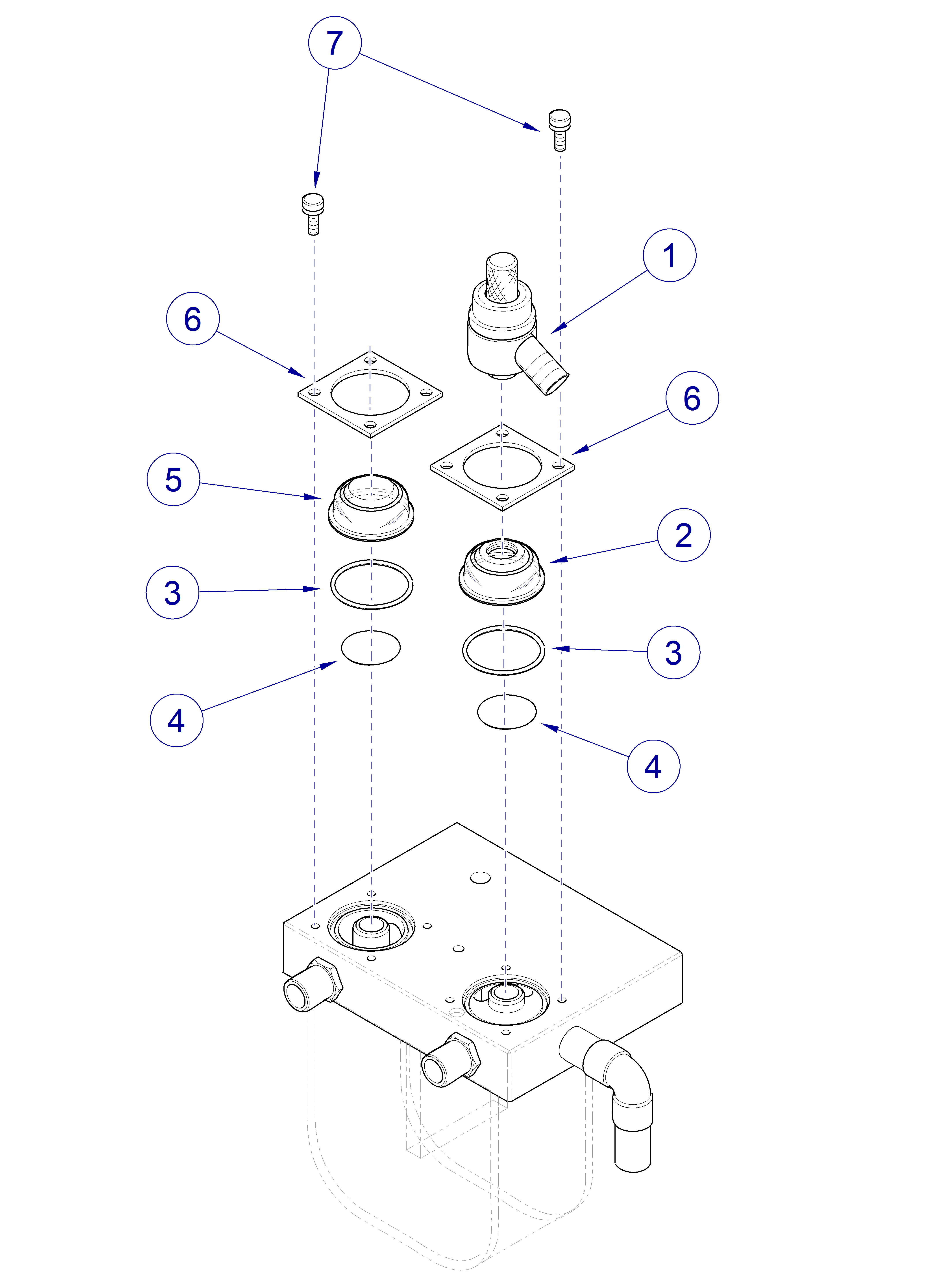 Anesthesia VME Table Top Inhalation / Exhalation Valve Parts