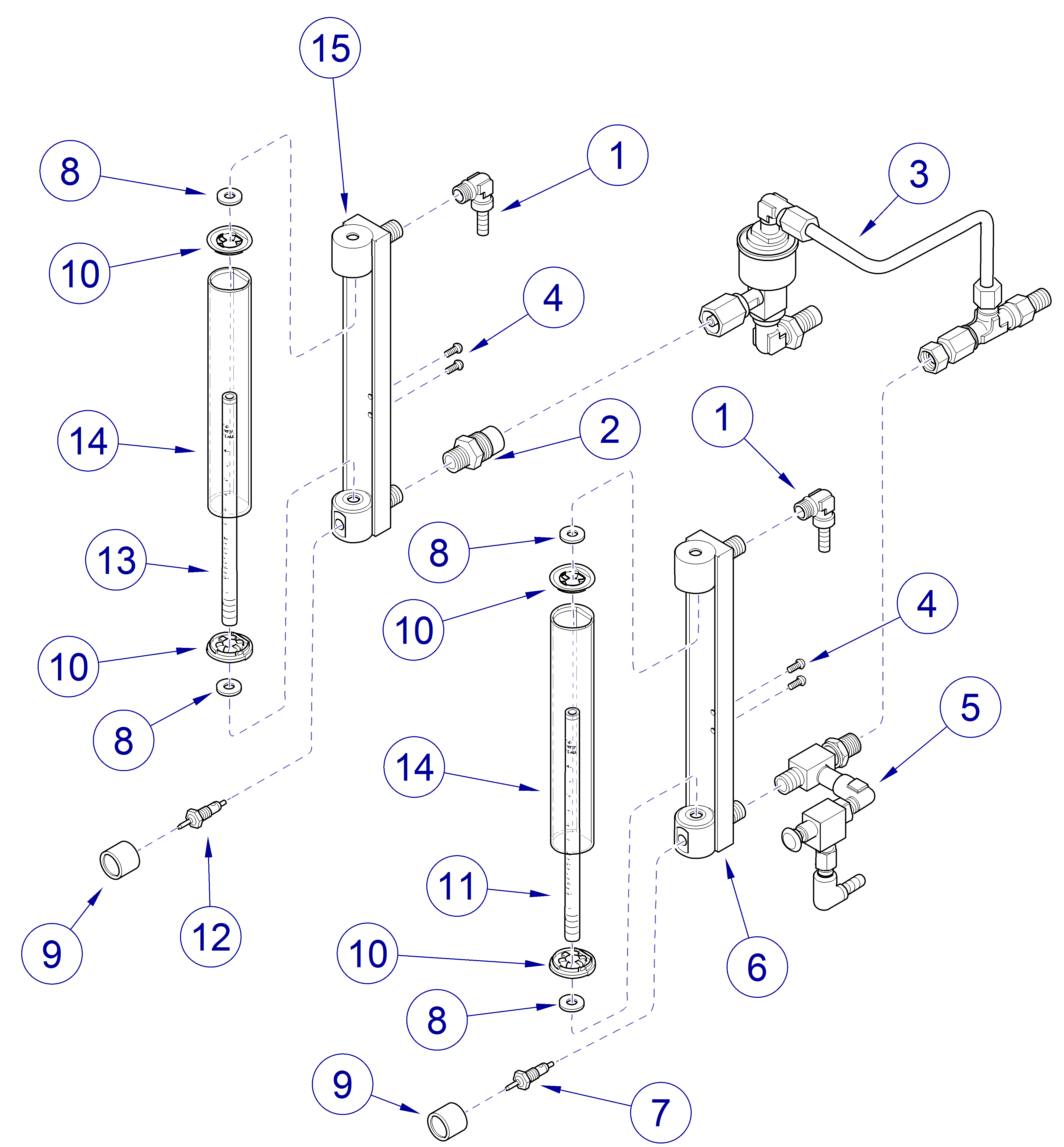 Anesthesia Flowmeter Assembly Present Models 