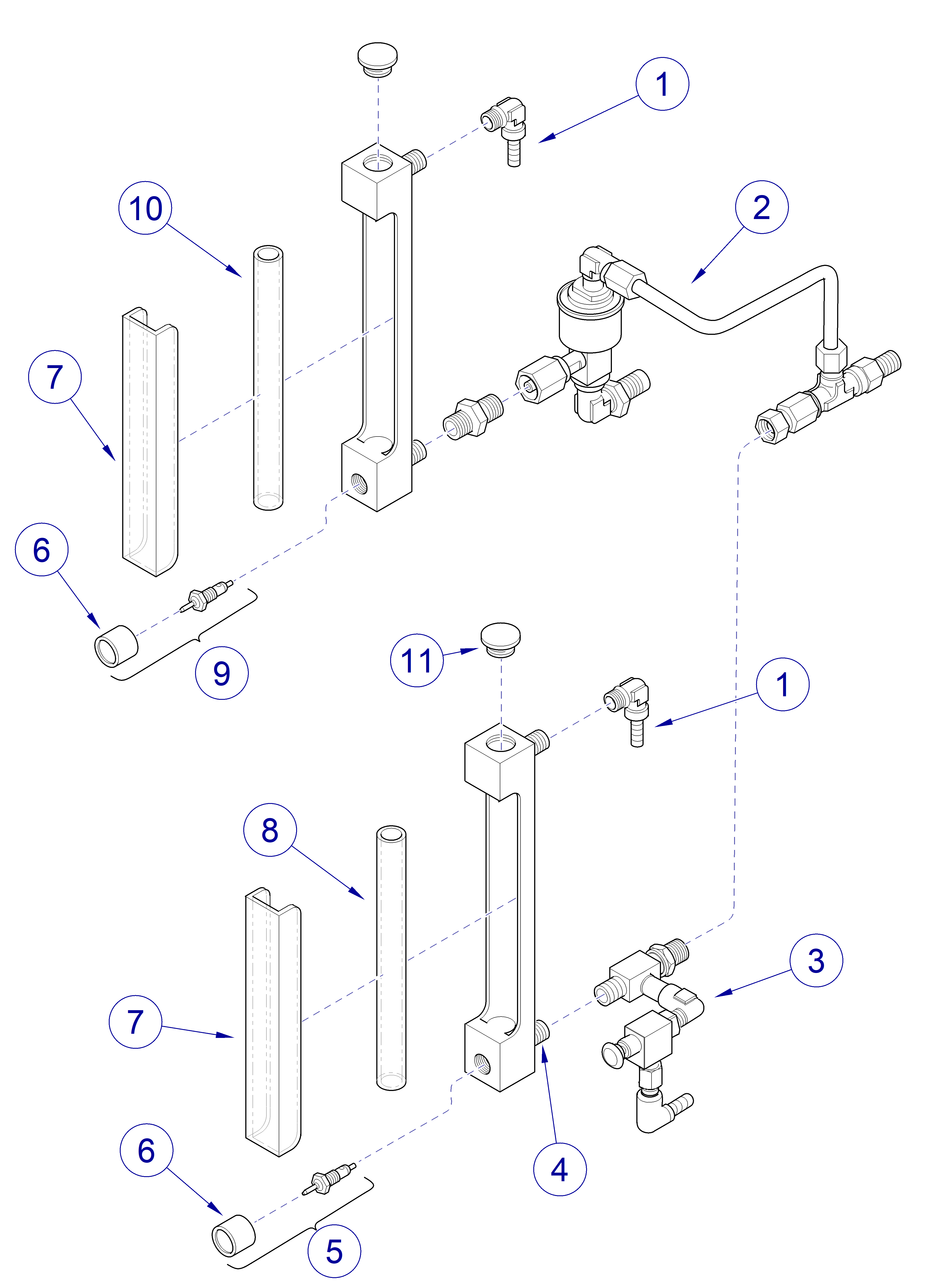 Anesthesia Flowmeter Assembly Older Models 