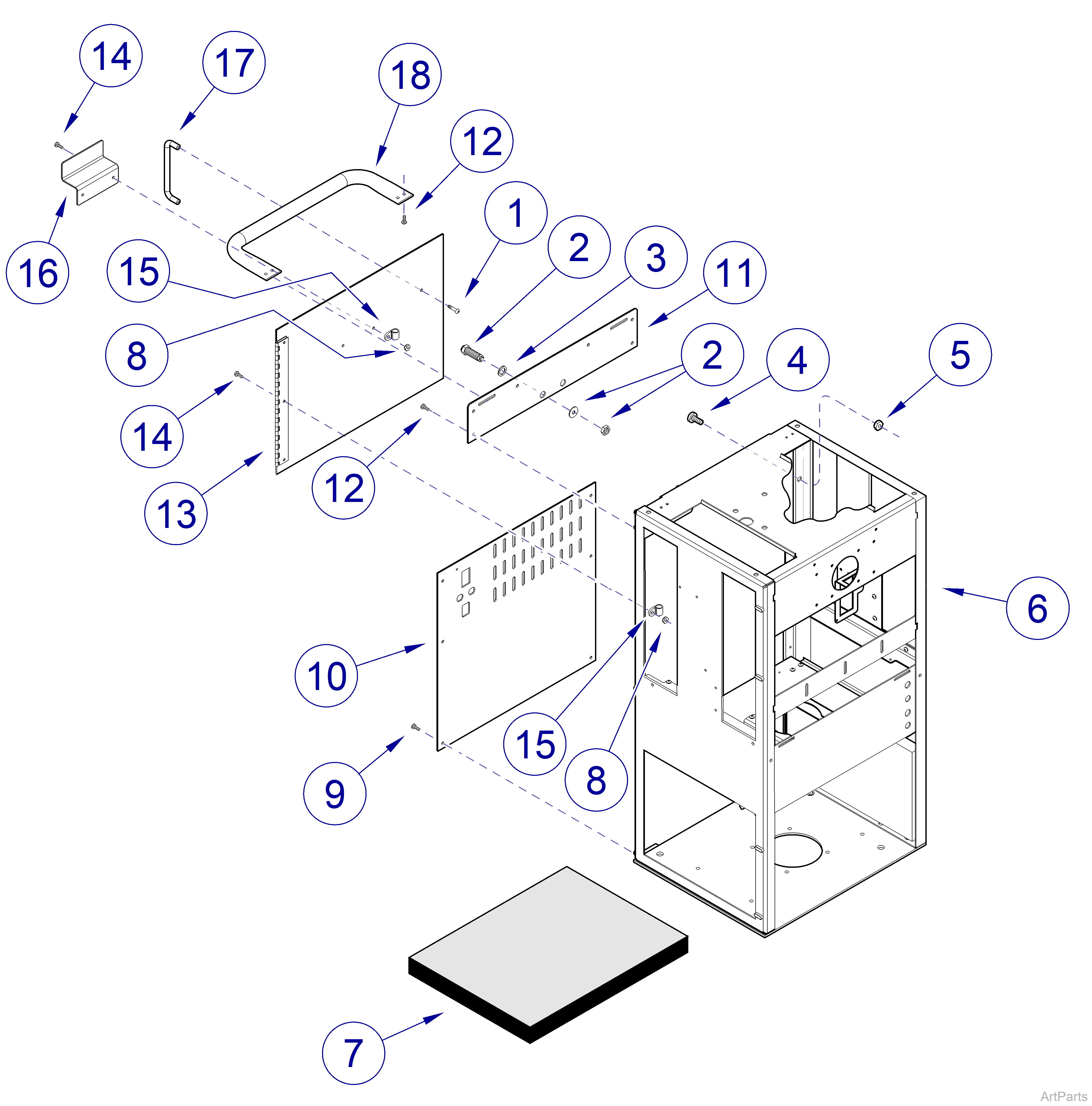 Midmark® 1000  Frame and Back Components