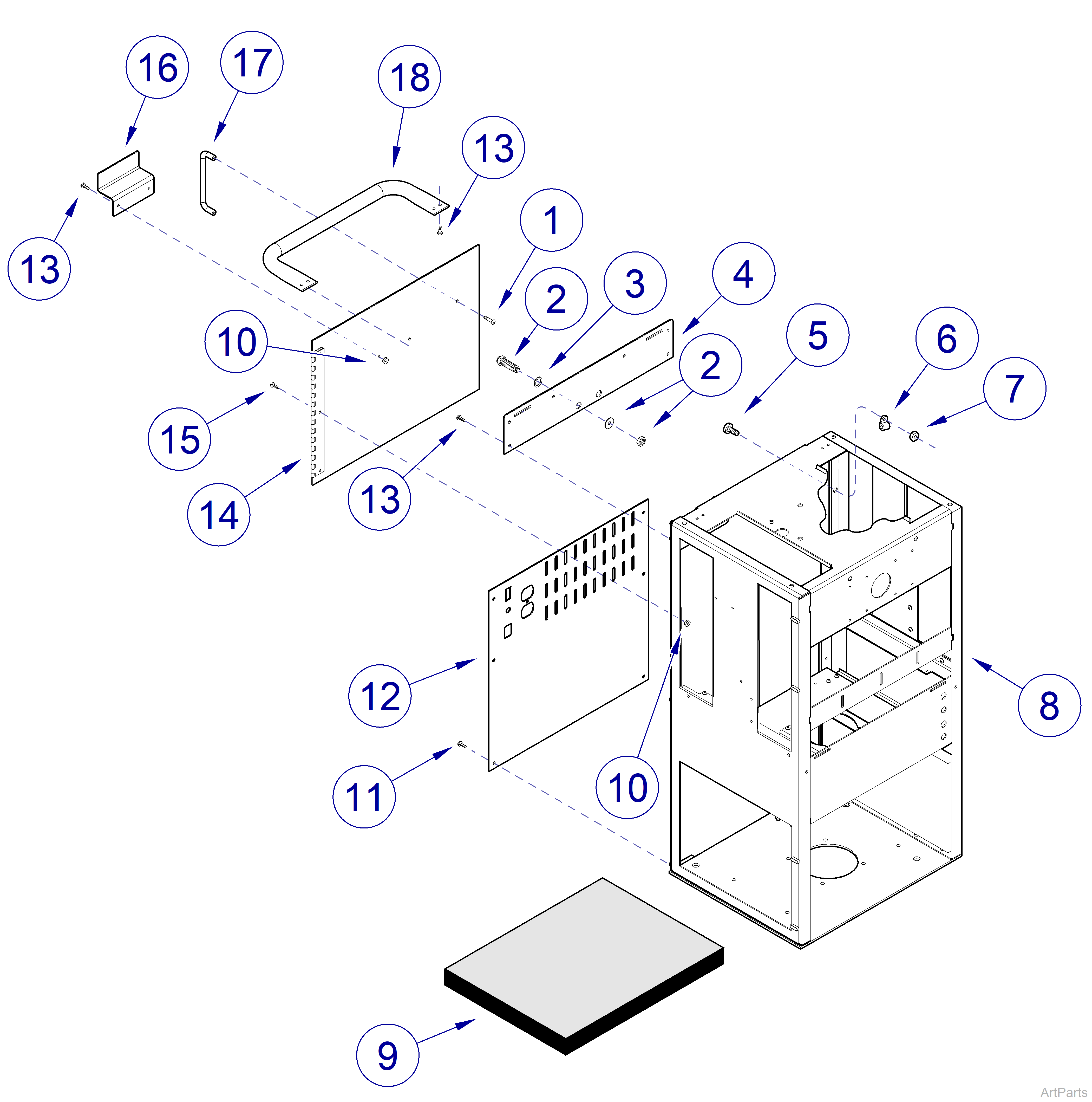 Midmark® 1000  Frame and Back Components