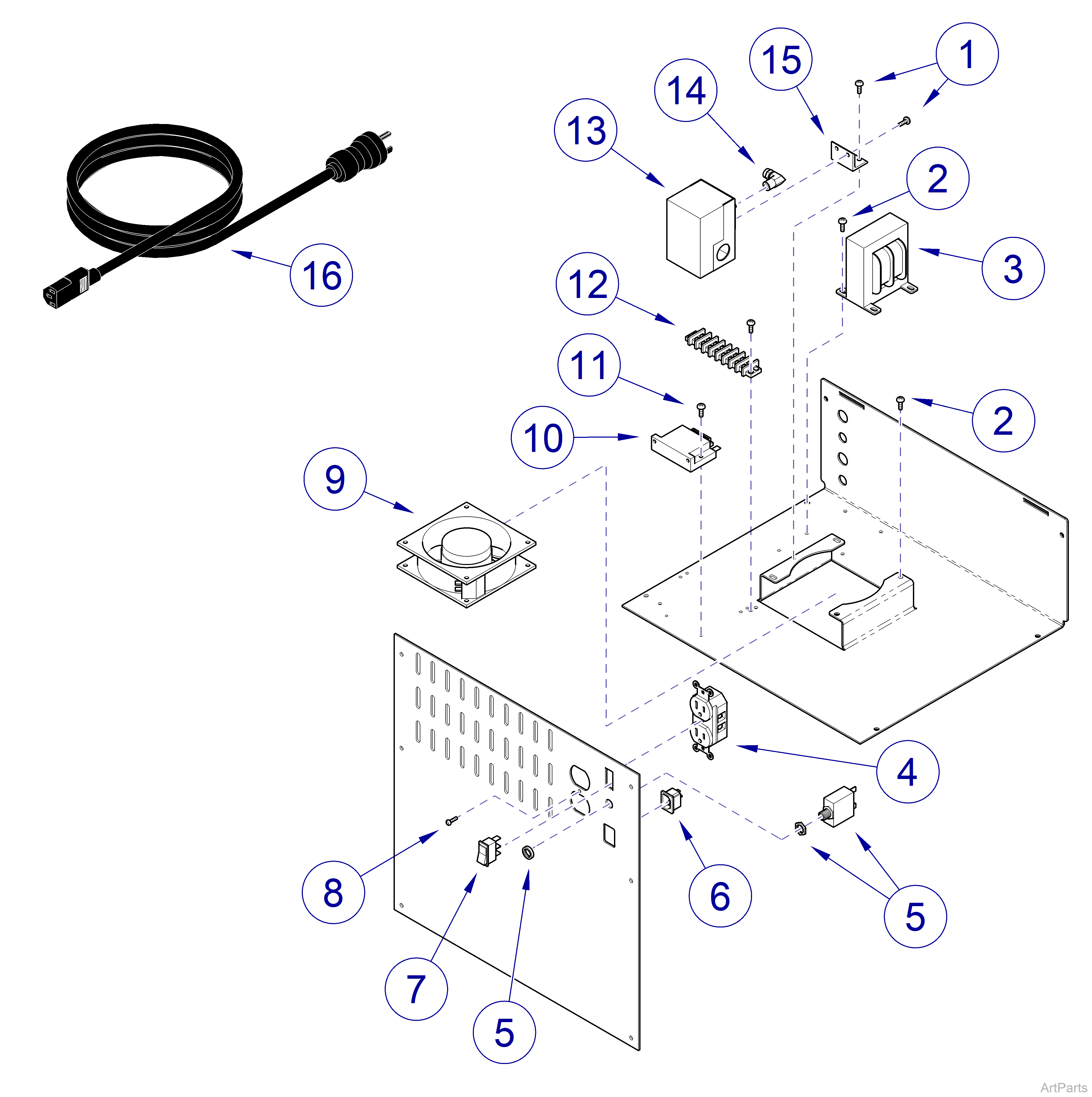 Midmark® 1000 Middle Compartment Components