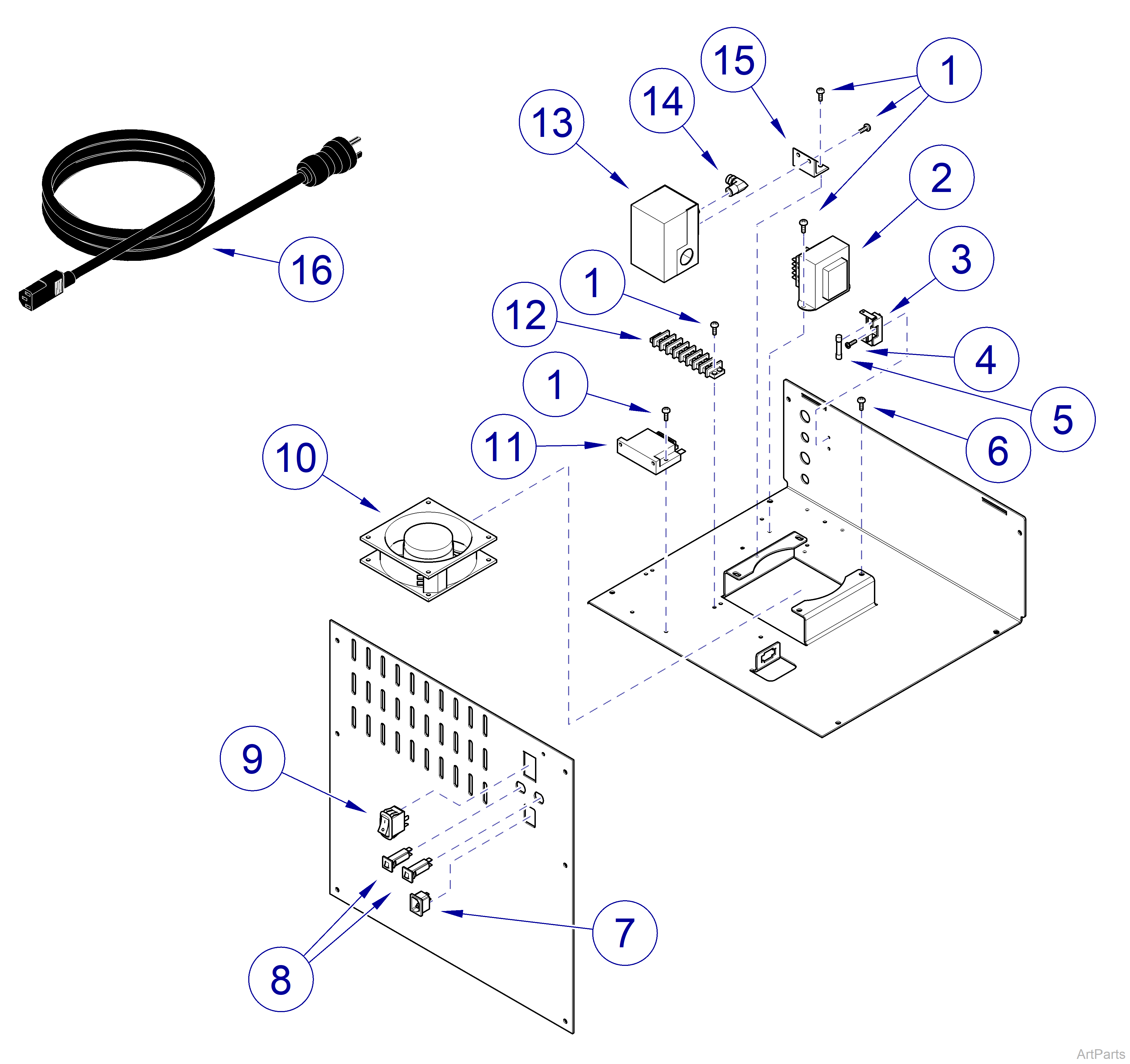 Midmark® 1000 Middle Compartment Components