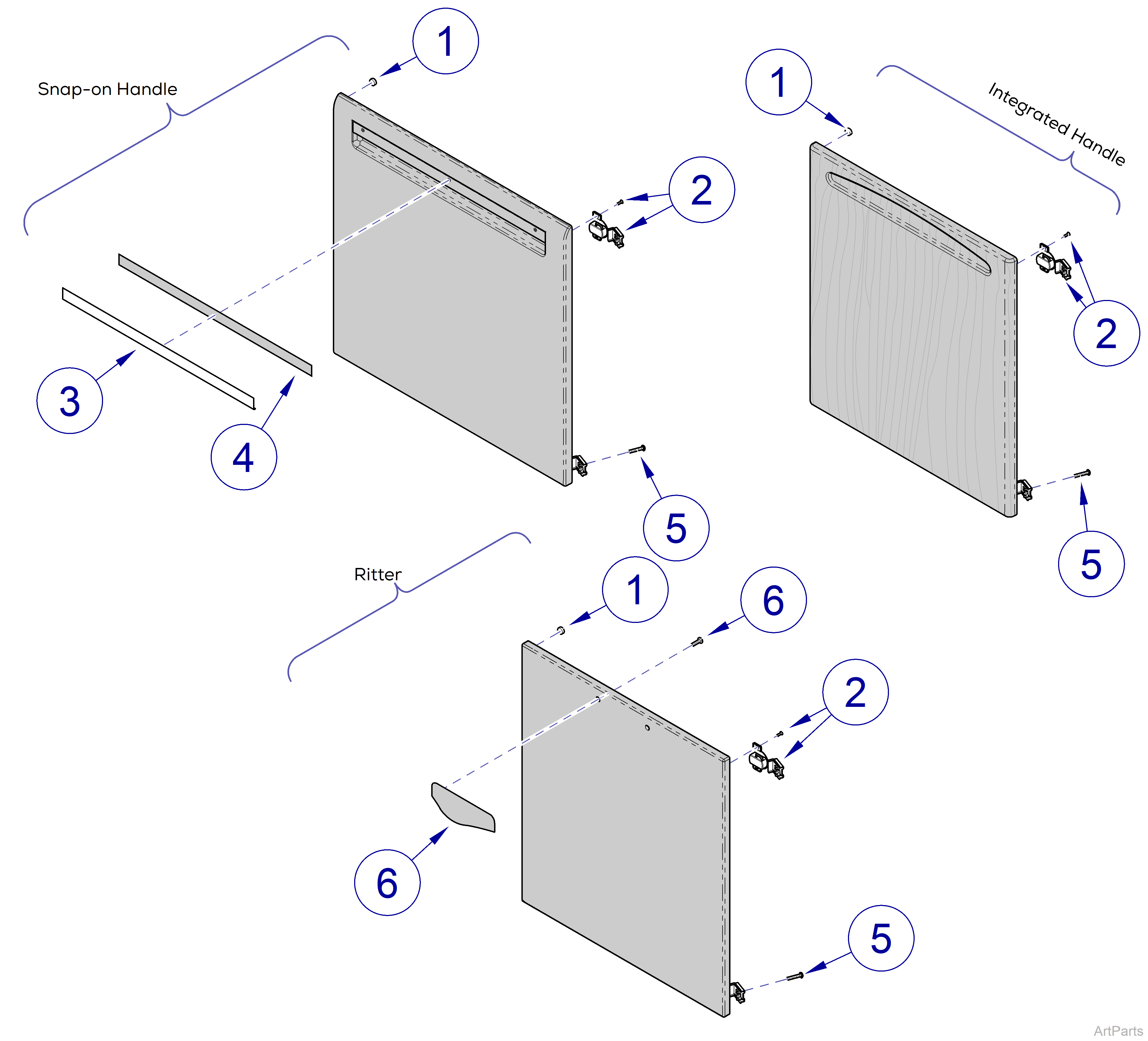 Fixed Height Tables Door Components