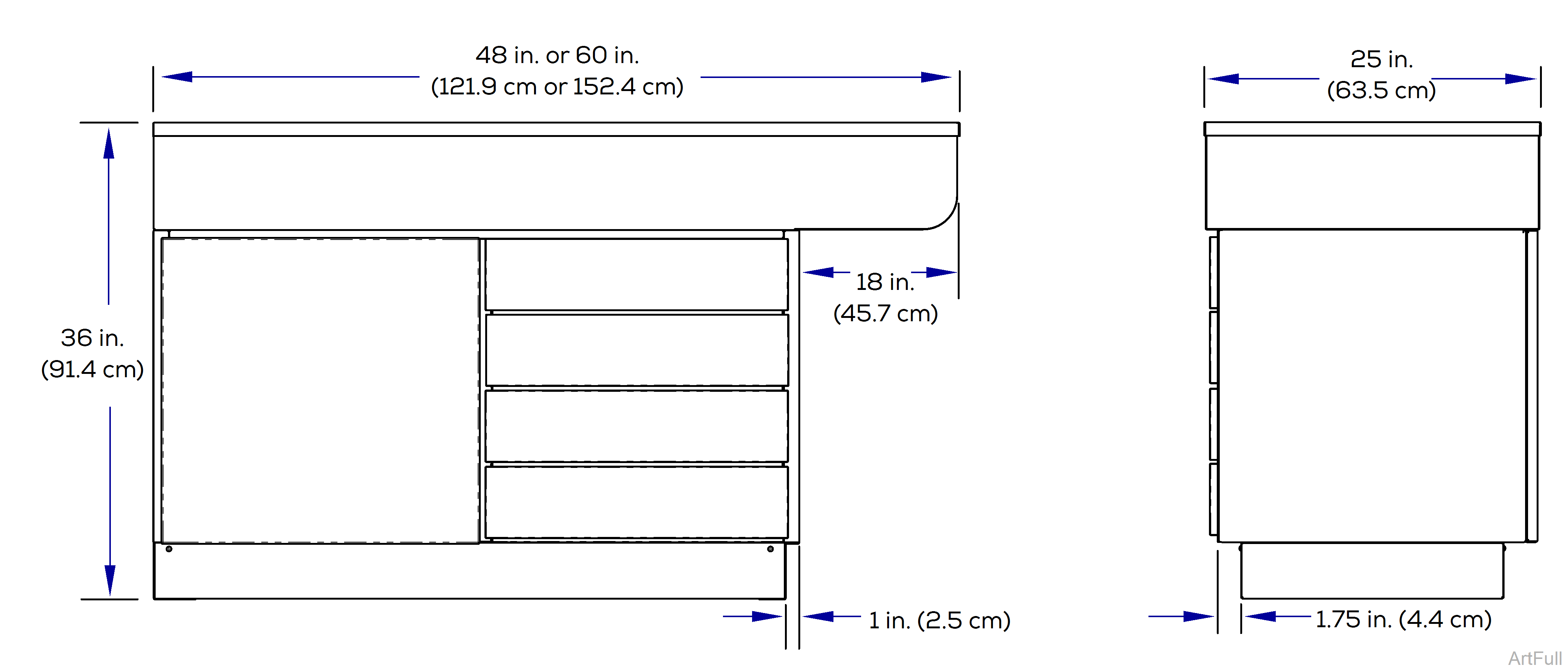 Fixed Height Tables Weights and Dimensions