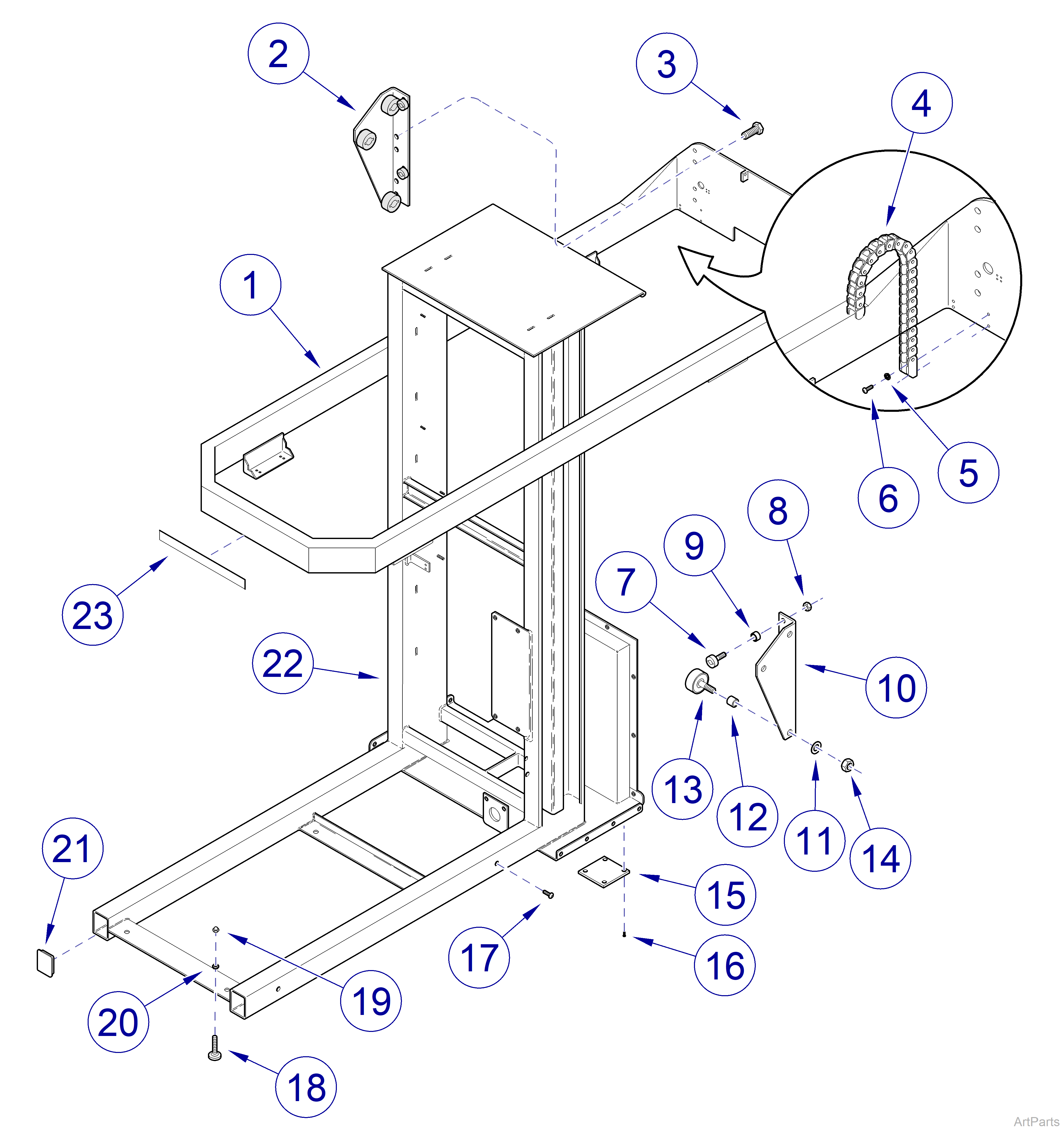 Canis Major  Column Roller Mechanism