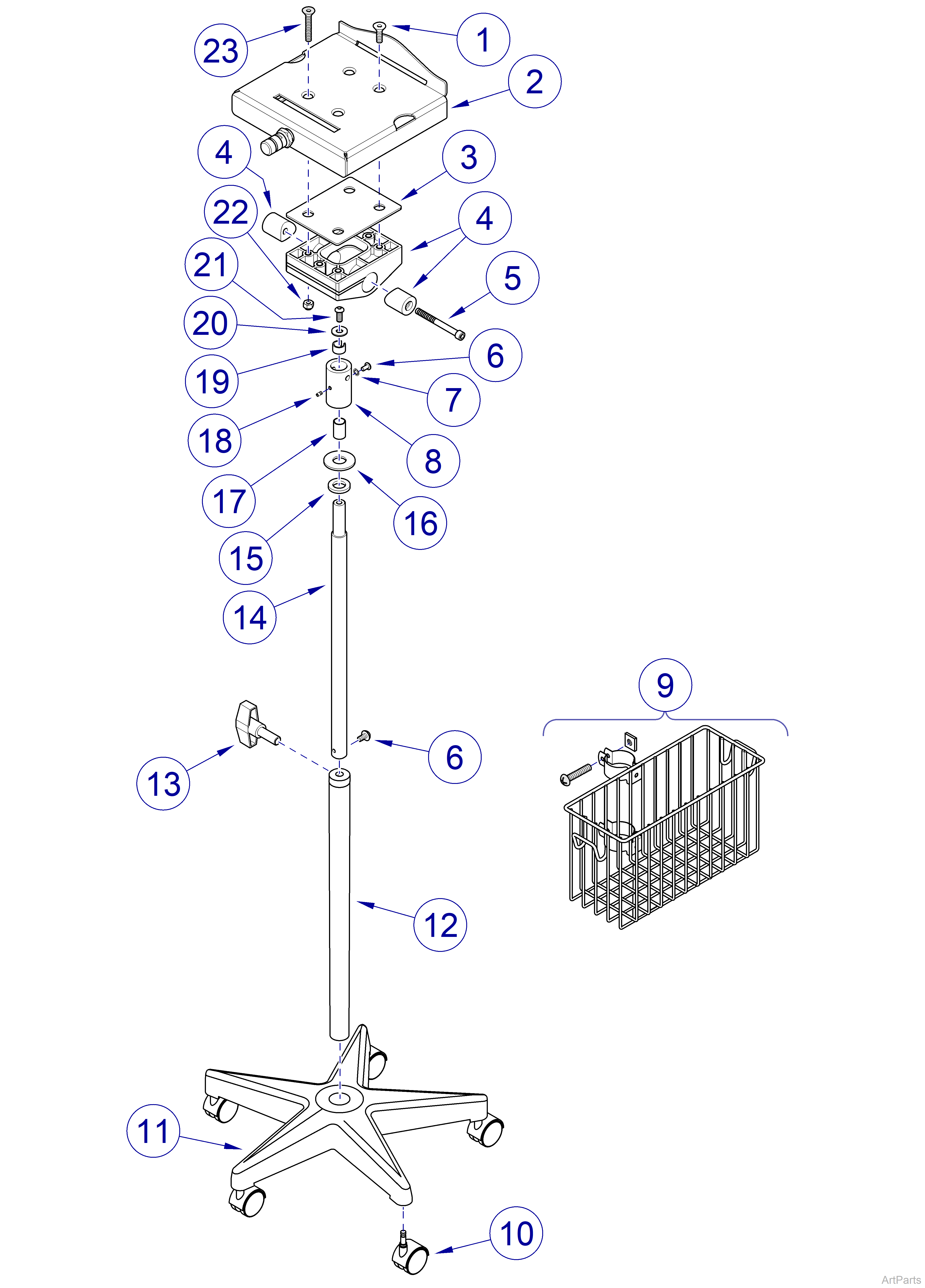 Monitor Mount Mobile Stand