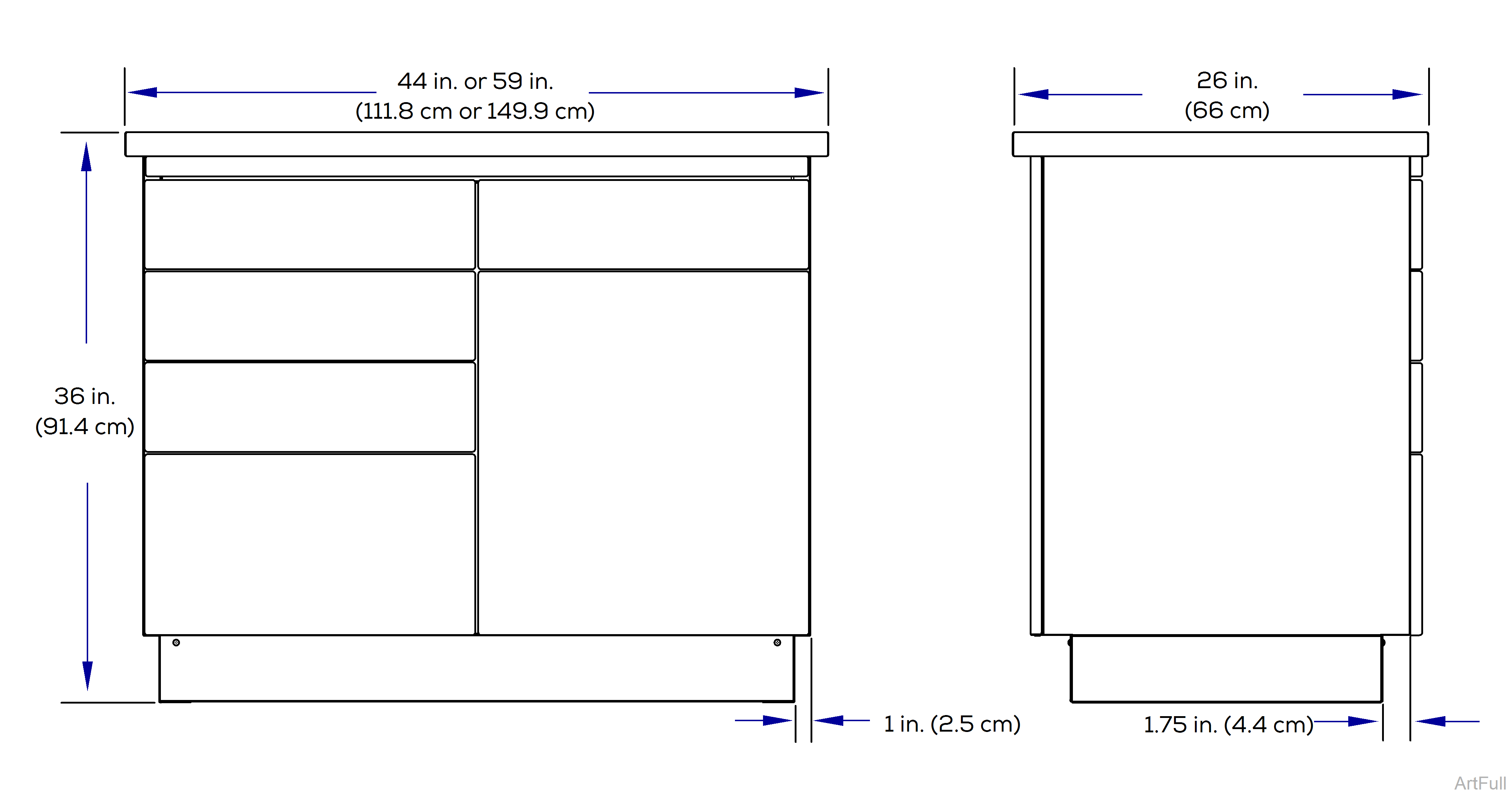 Fixed Height Tables Weights and Dimensions