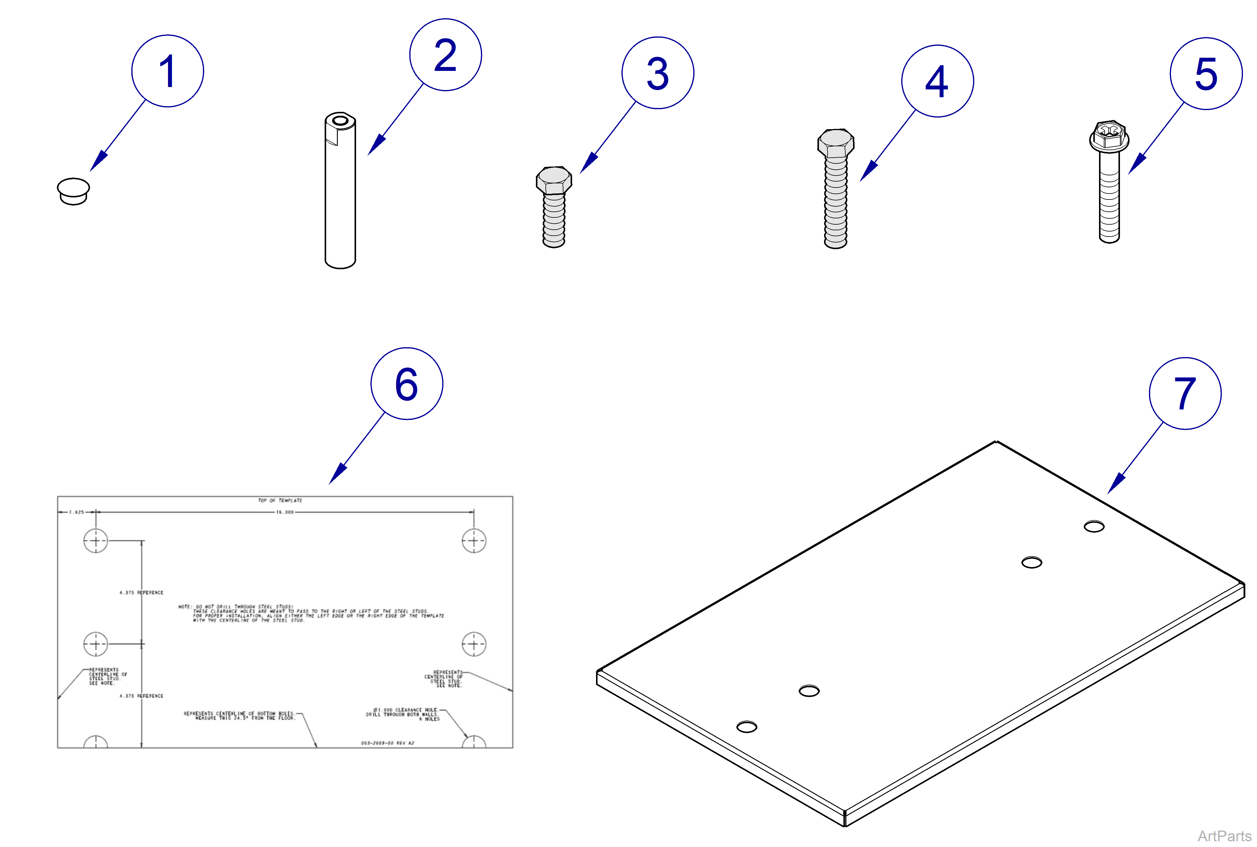 002-1692-00 Folding Exam Table Backer