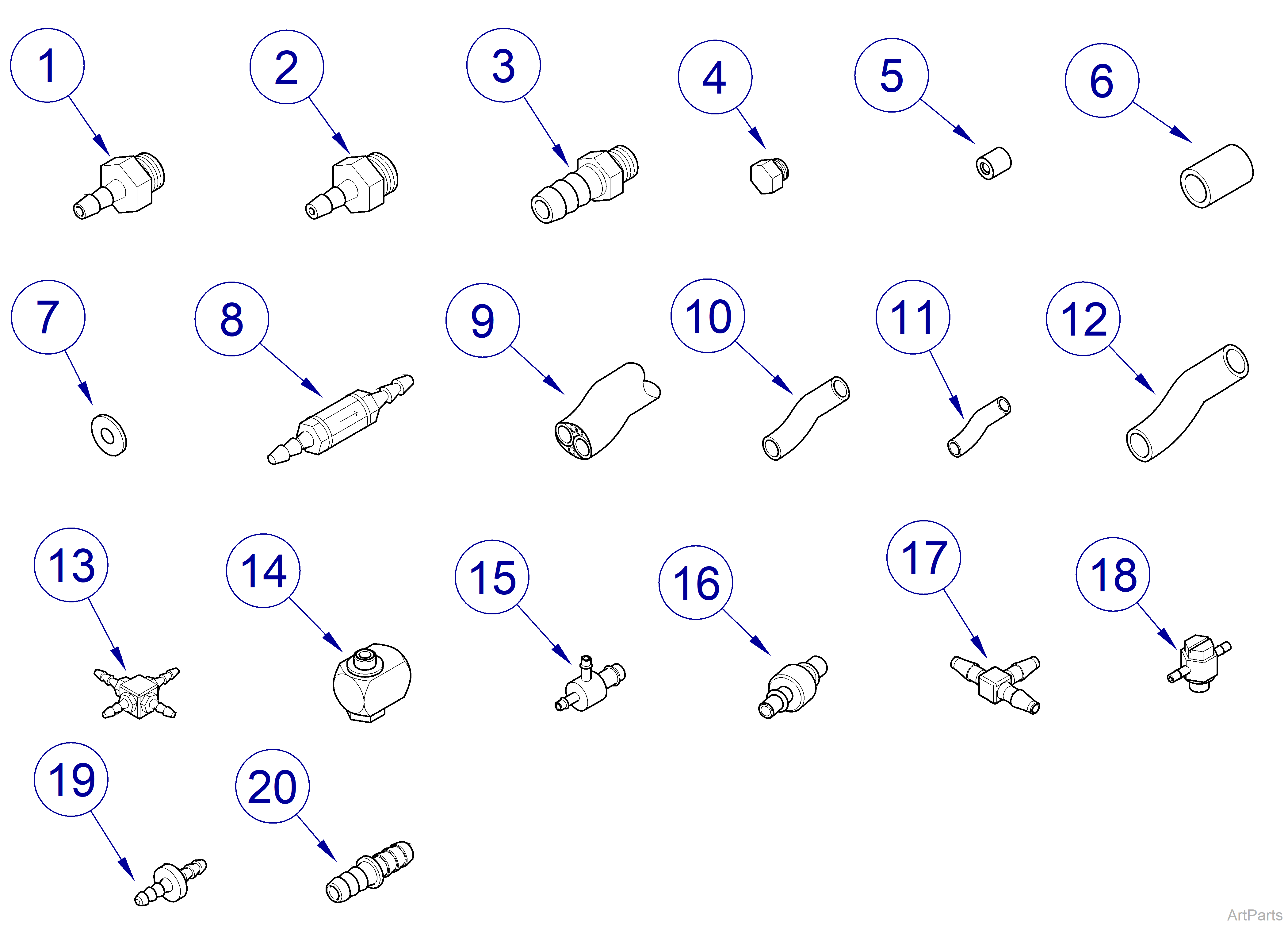 Midmark® 1000 Tubing and Fittings