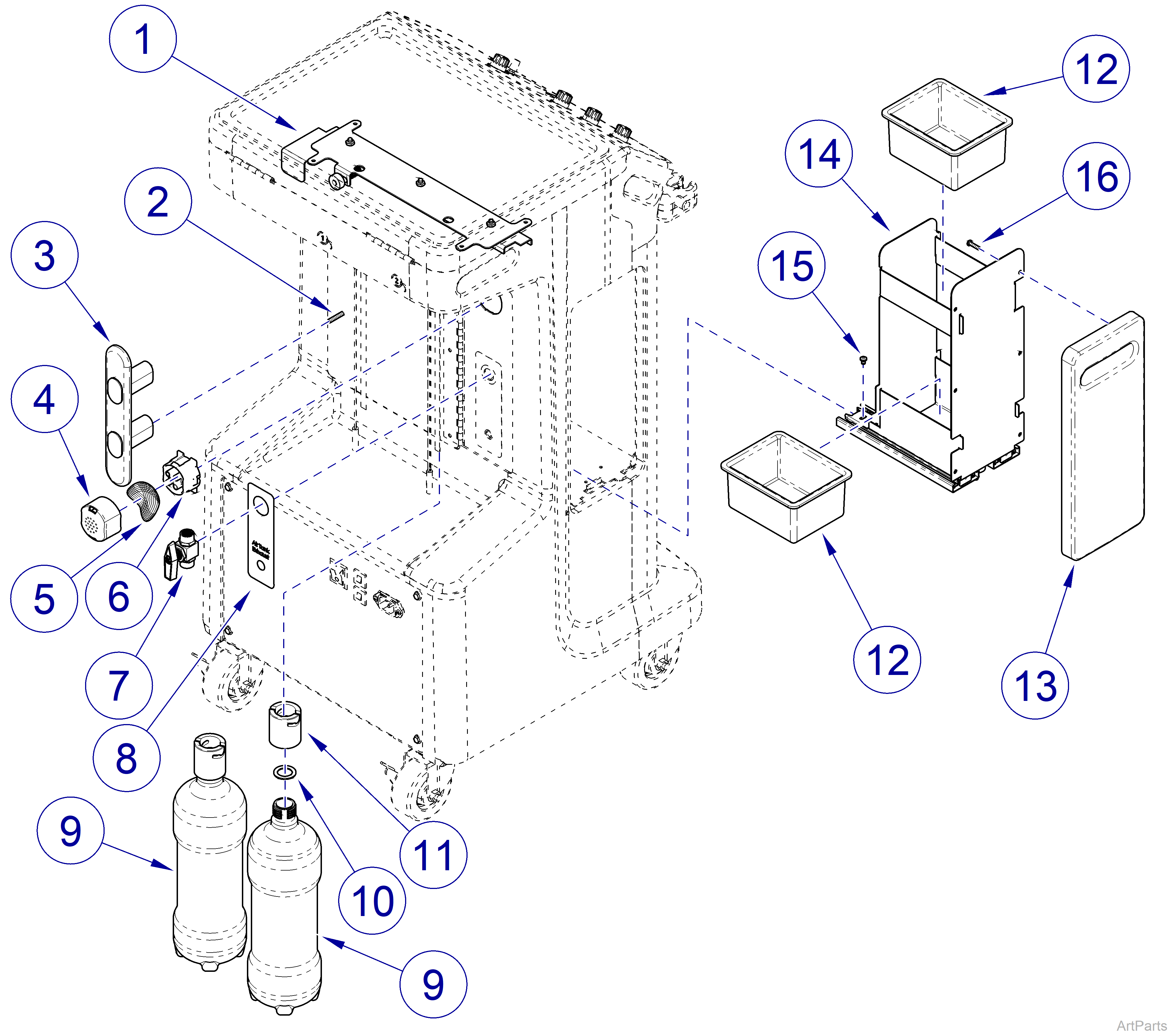 Midmark® 1000 Middle Compartment Components