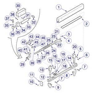 Asepsis 21 Delivery Unit Square Air Lock Flex Arm Assembly