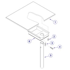 Mobile Work Surface Top Components