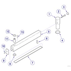 Asepsis 21 Delviery Unit Fixed Arm Assembly